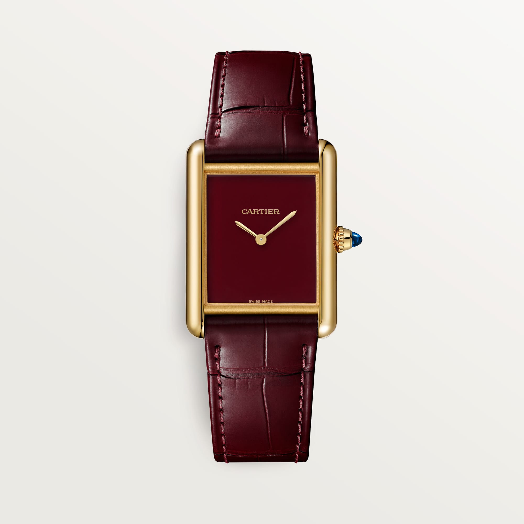 Tank Louis fake cartier watch large model Manufacture mechanical movement with manual winding(1:1 replica) - Elite Watch Atelier