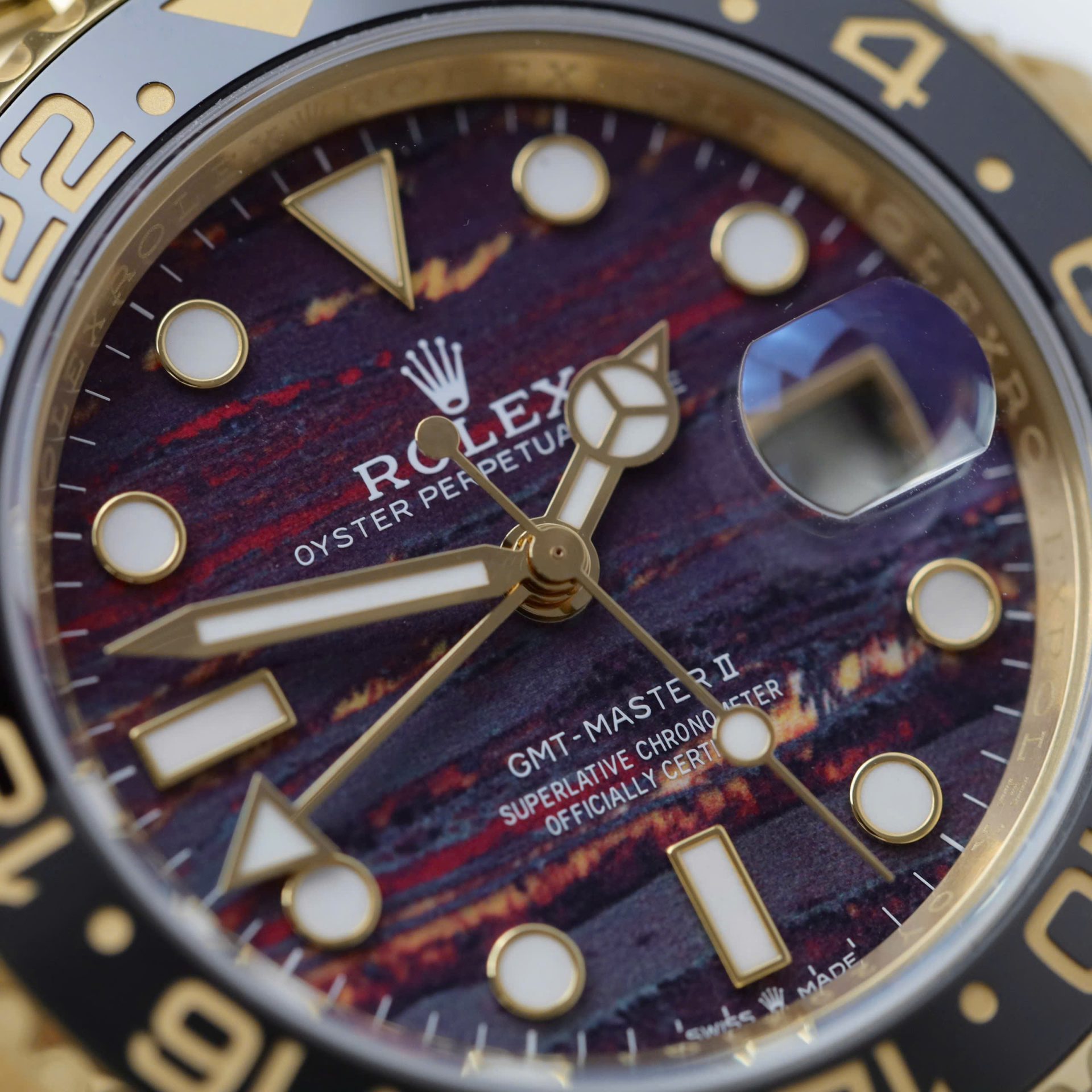 Rolex GMT-Master II 126718GRNR Replica Watch Tiger Eye Stone Dial THB Factory 40mm - Top club