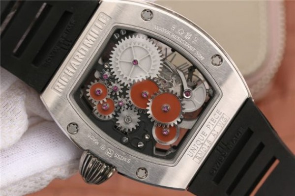 Replica Richard Mille RM018 Hommage a Boucheron SS Brown Skeleton Dial Black Rubber Strap 6T51 - Top club