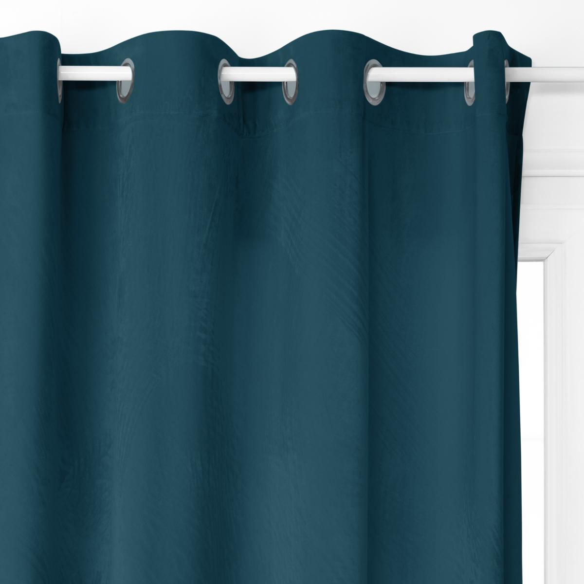 Blackout curtain "Dolce" velvet Duck blue, 140x260 cm
