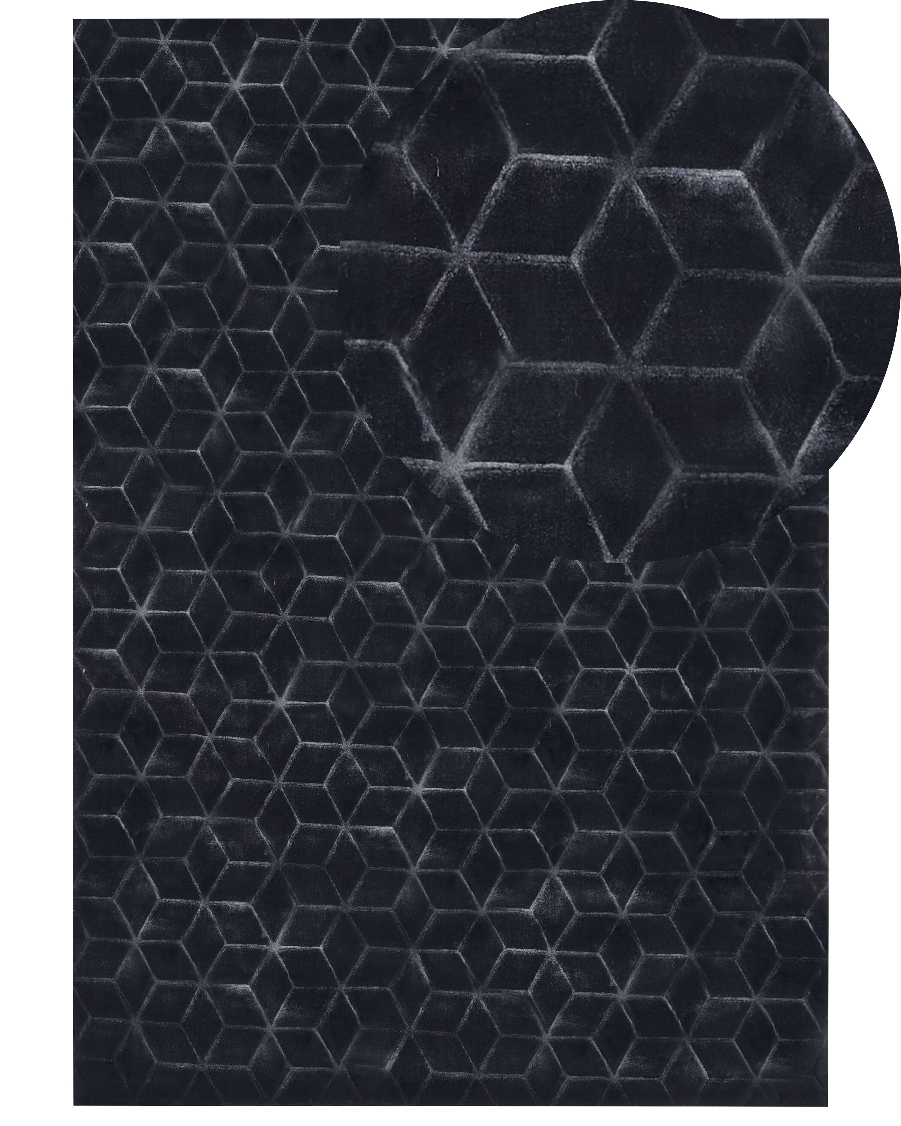 Faux Fur Rug THATTA Black 160 x 230 cm