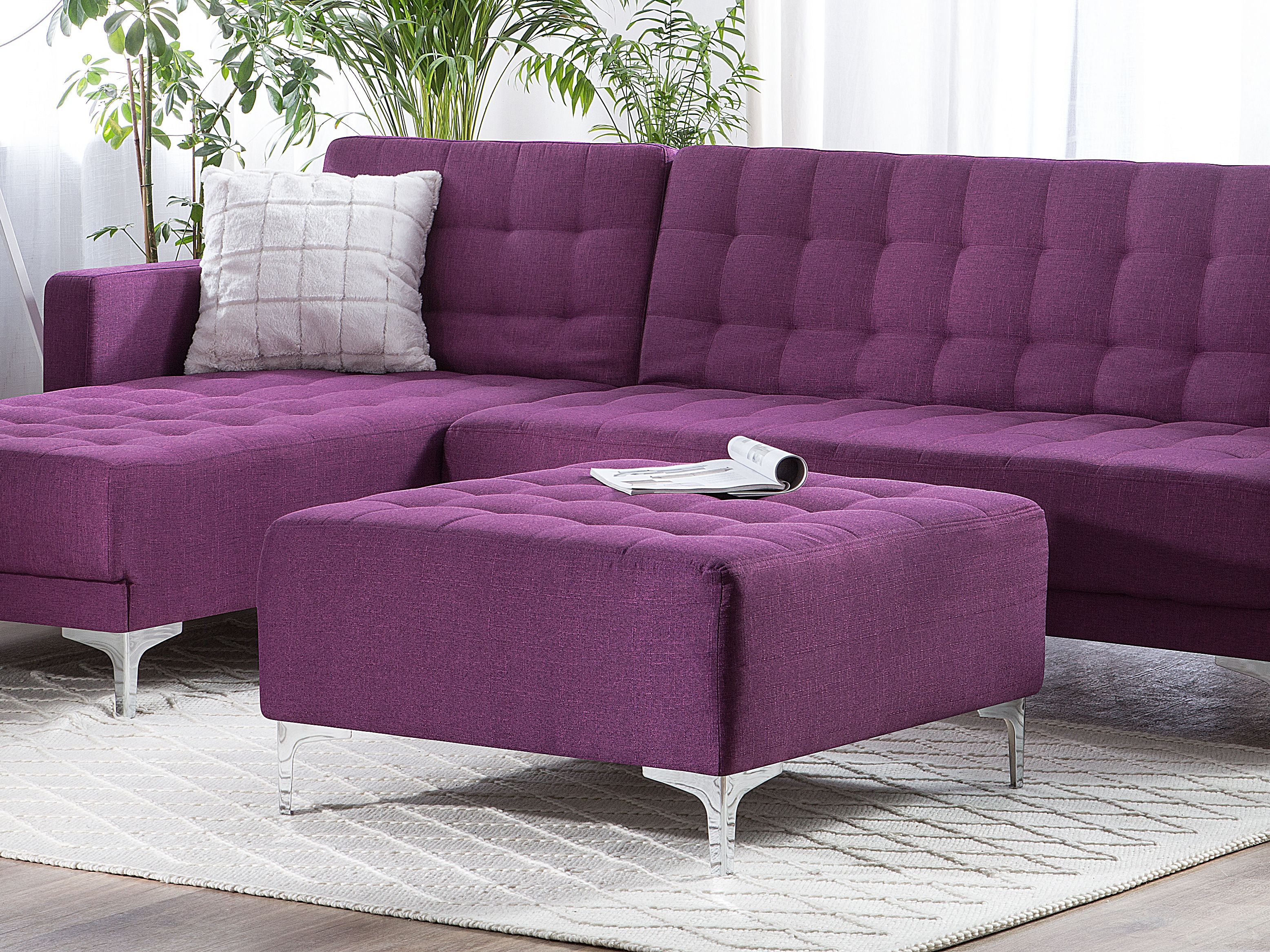 Ottoman ABERDEEN Fabric Violet