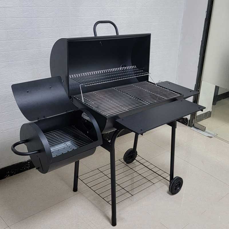 Large Cooking Area Charcoal Grill Offset Smoker Outdoor Gargen Steel Heavy Duty BBQ Grill Electricity BBQ Grill