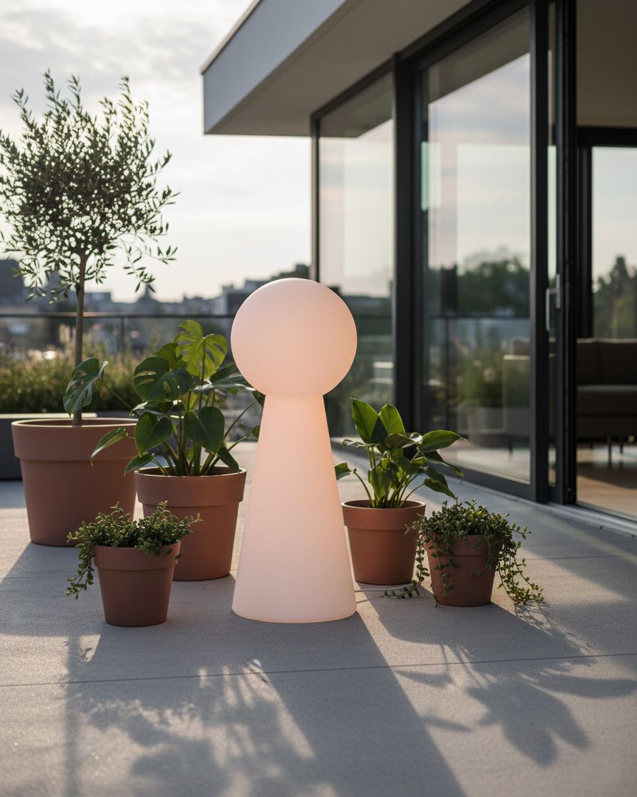Outdoor LED Floor Lamp TORNE White