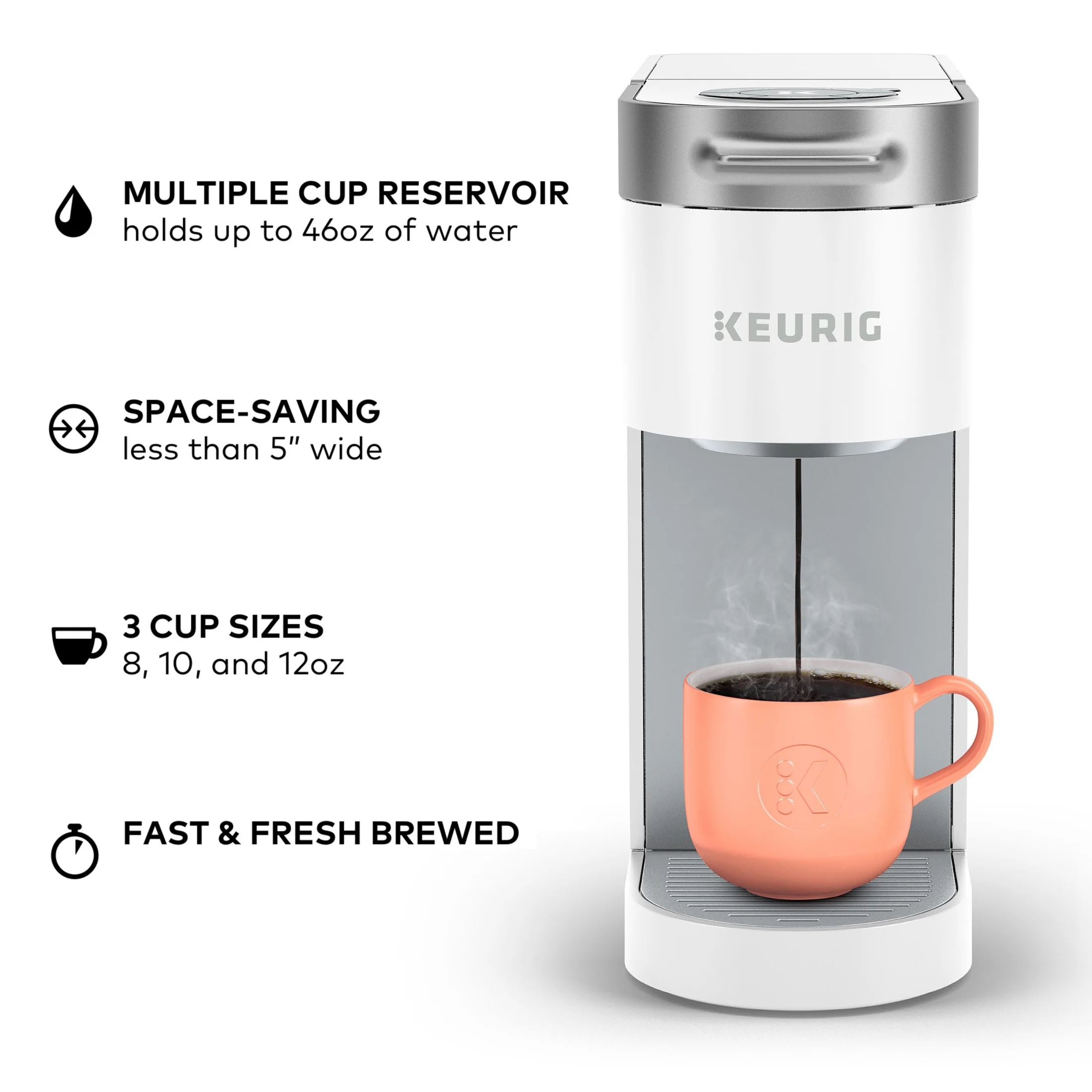 Keurig K-Slim Black Single-Serve K-Cup Pod Coffee Maker - Image 32