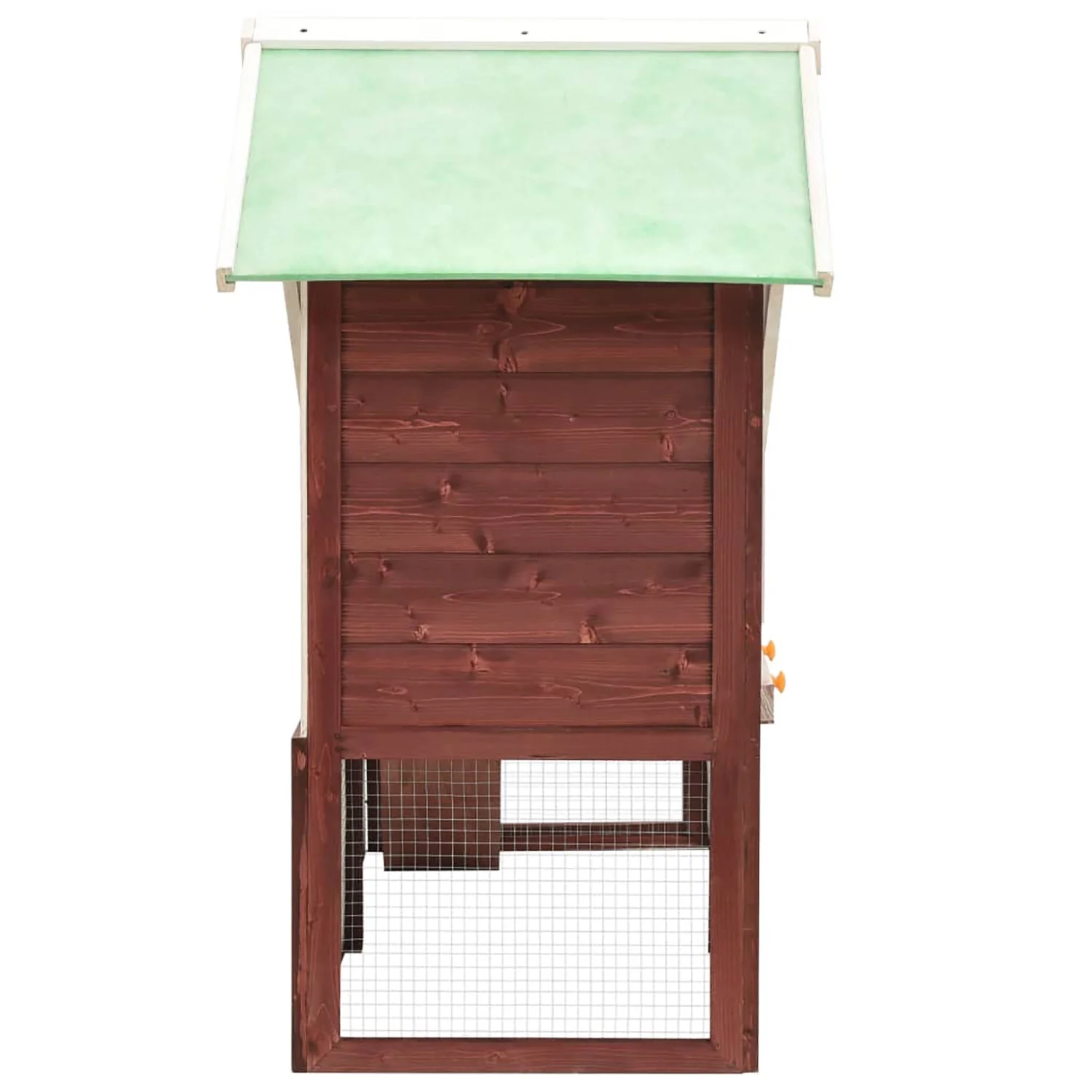 Pefilos 55" 2 Story Rabbit Hutch with Ramp, Tray, Wood Bunny Cage Poultry Chicken Coops, Beige - Image 19