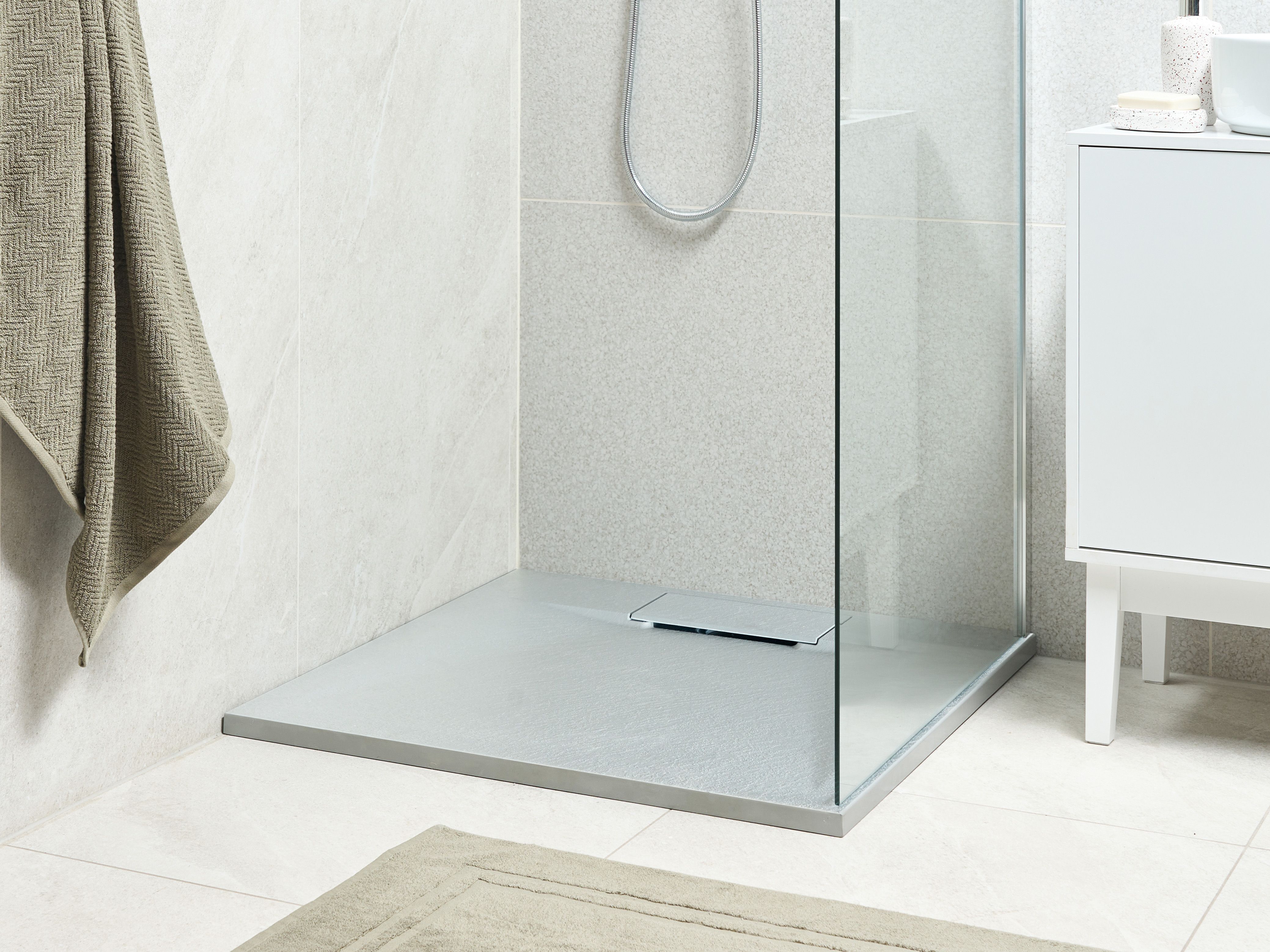 Shower Tray AZZURRO 800 x 800 x 30 mm Grey