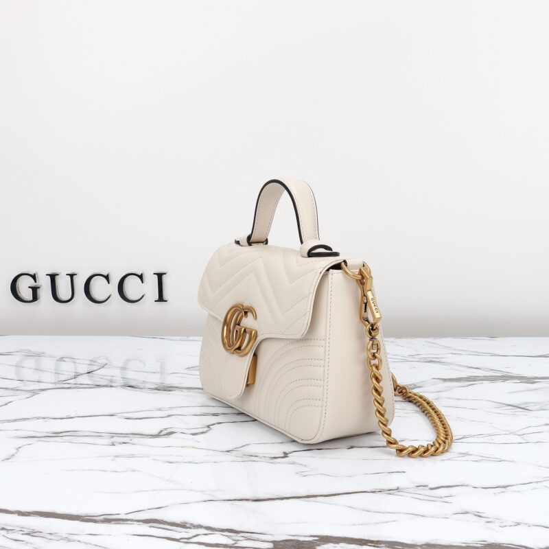 Replica Gucci GG Marmont Top Handle White1:1High-quality replica