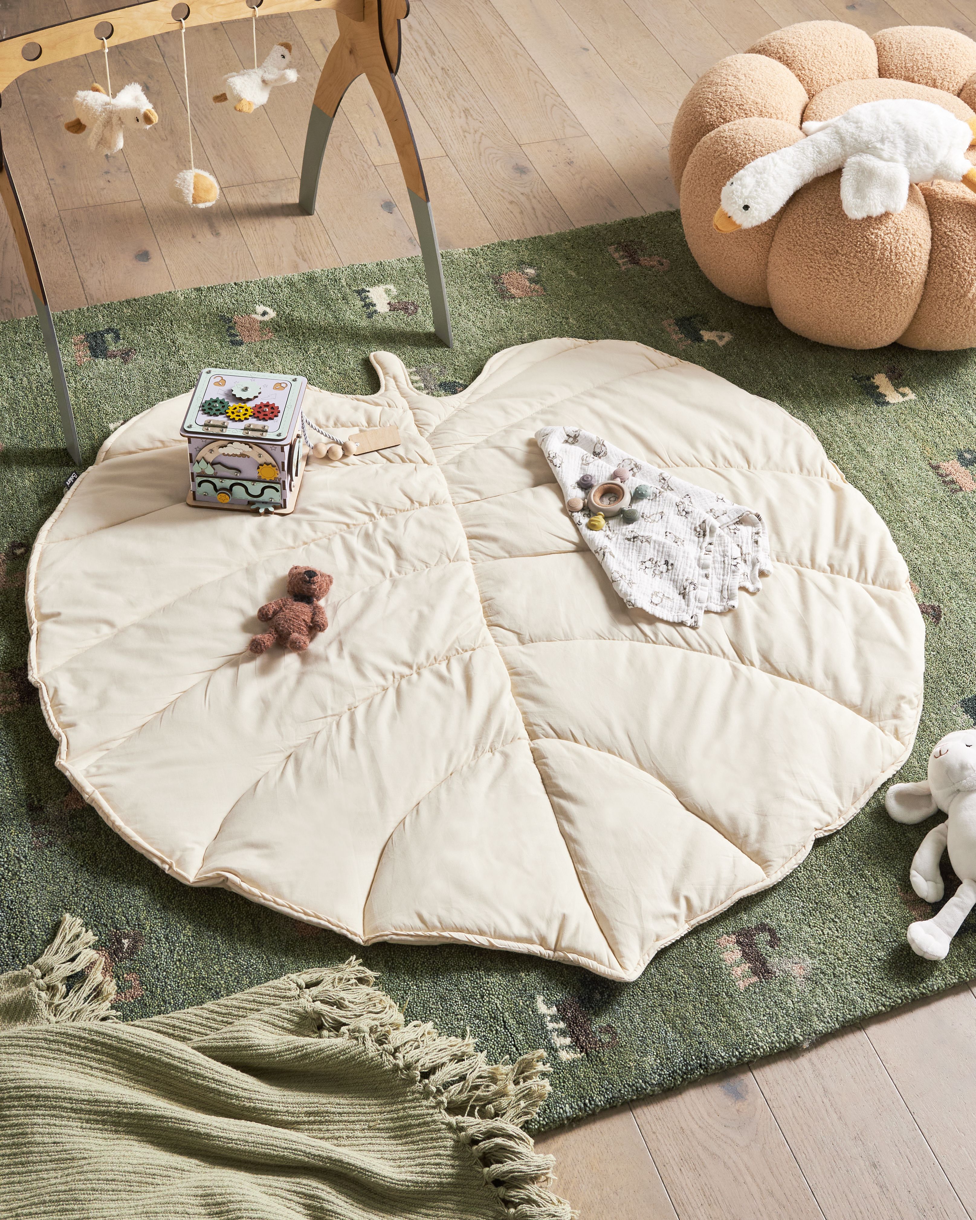 Kids Playmat EOLIA 110 x 110 cm Cotton Off-White