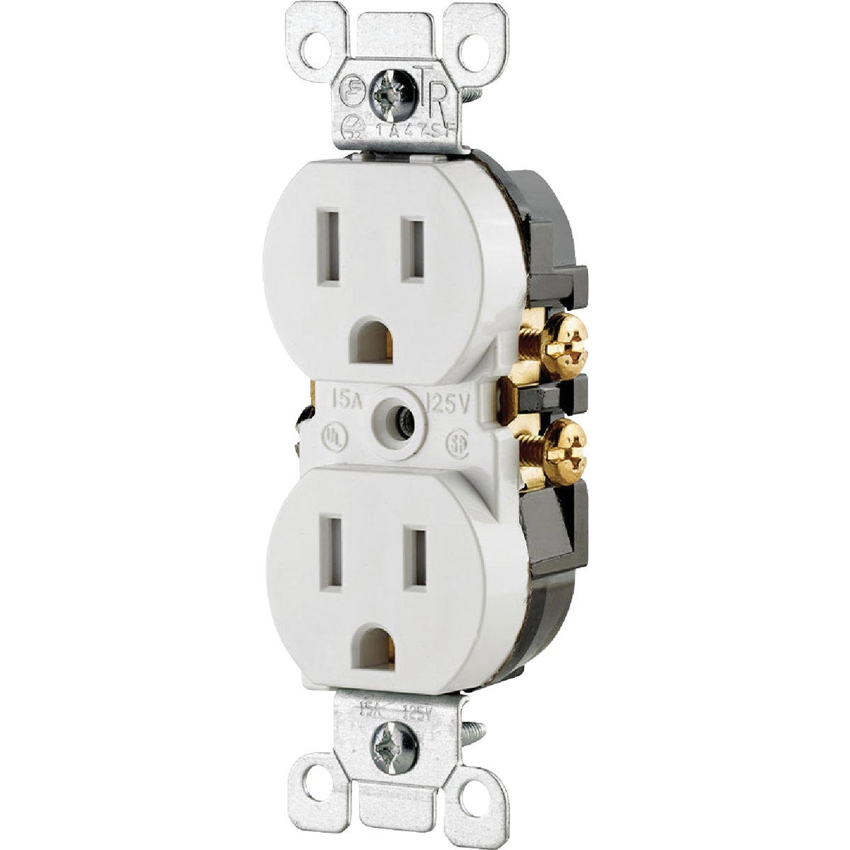 Leviton 15A White Tamper Resistant 5-15R Duplex Outlet (10-Pack)