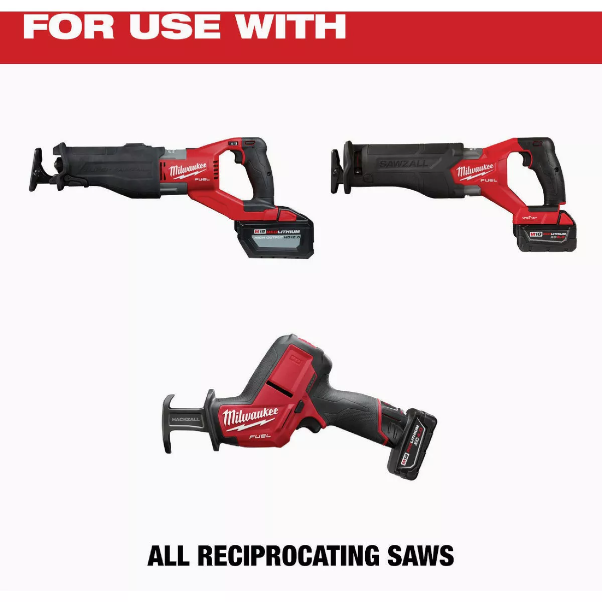 Milwaukee SAWZALL Carbide Demolition Wood & Metal Cutting Reciprocating Saw Blade Set (5-Piece)