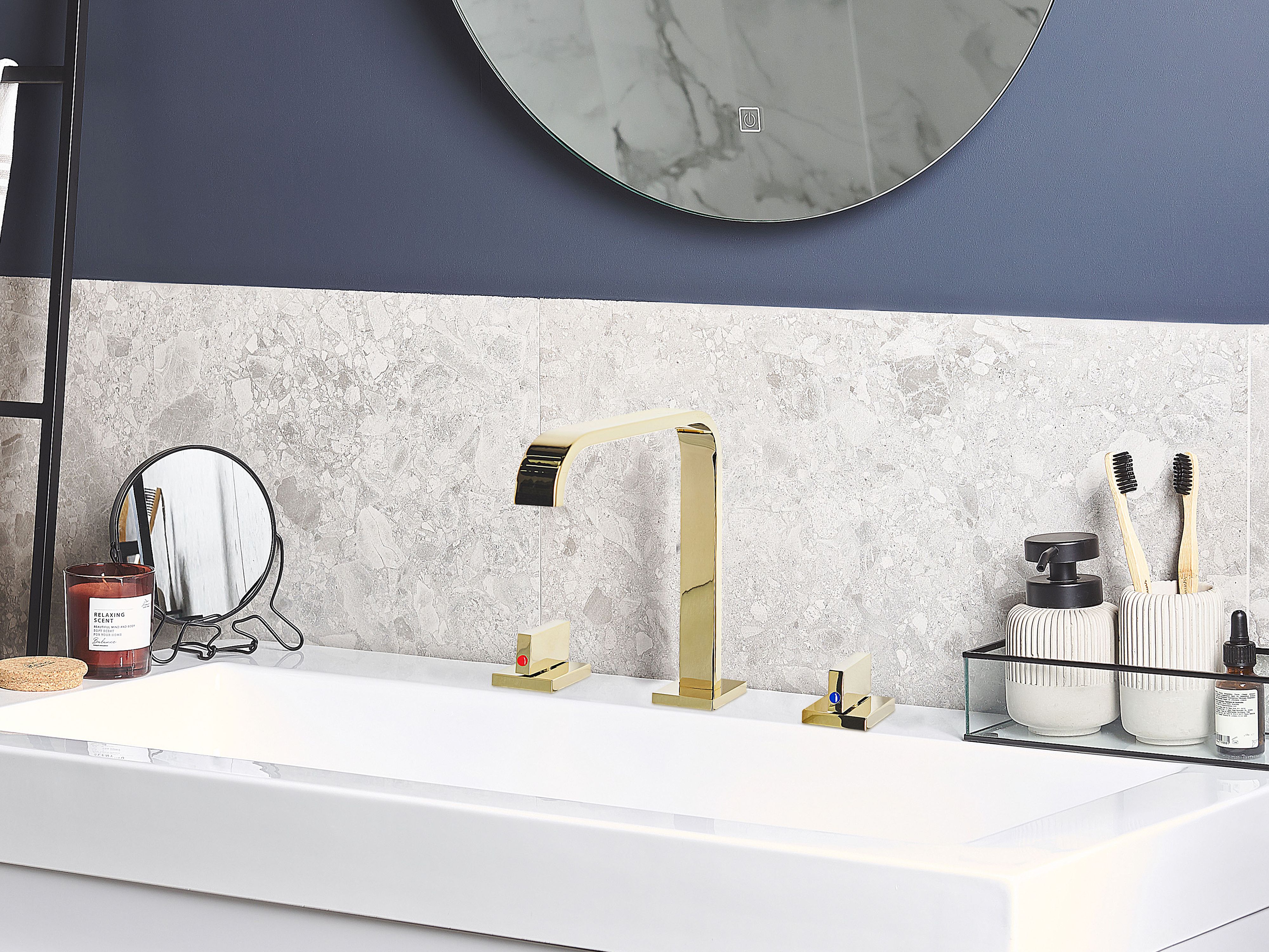 Basin Mixer Tap KAGERA Brass Gold
