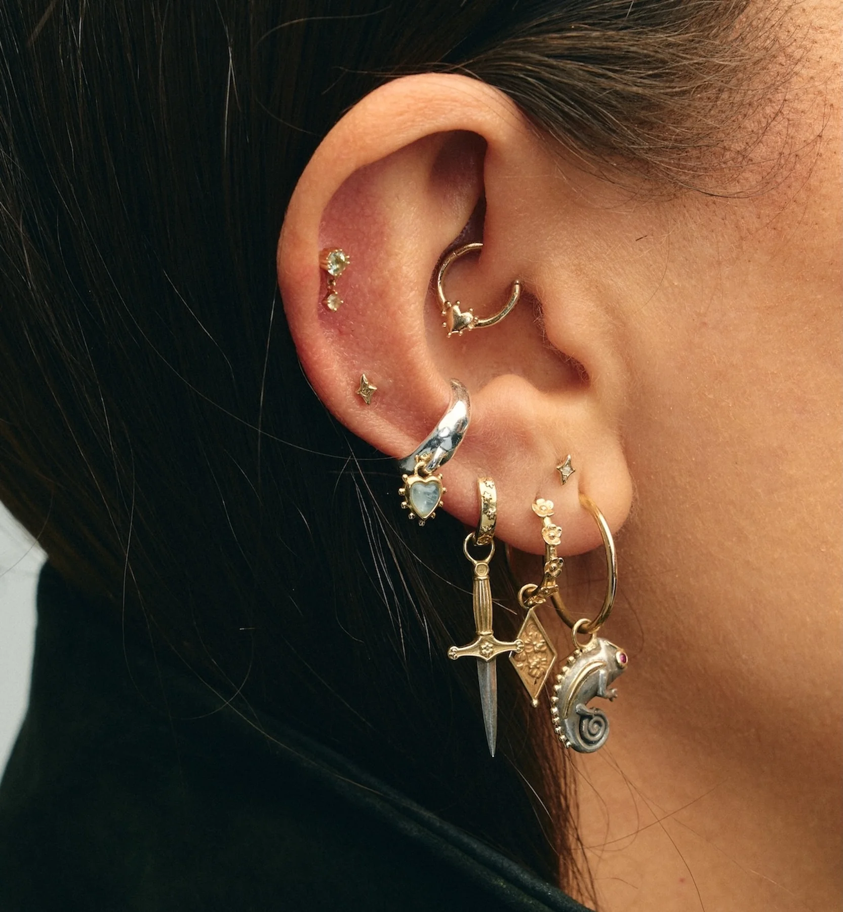 Illuminated Heart Ear Cuff