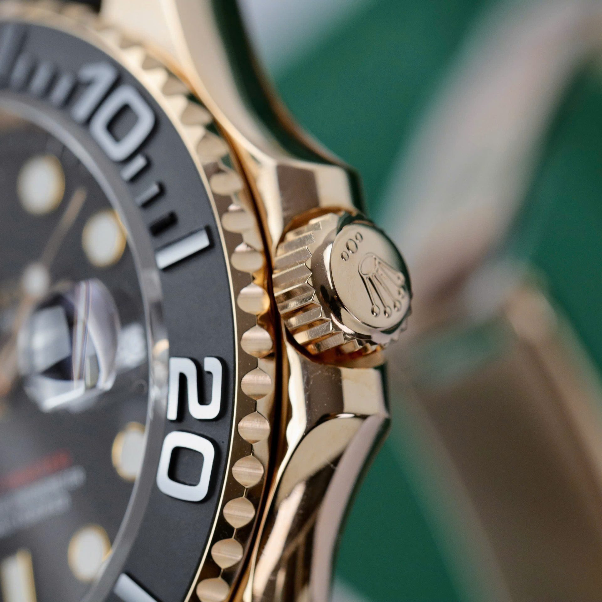 Rolex Yacht-Master 18K Rose Gold Case Replica Watch Black Dial 40mm - Elite Watch Atelier