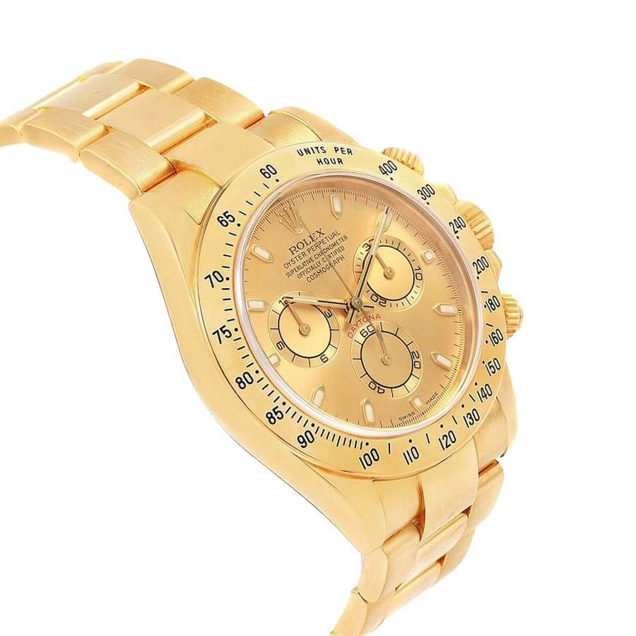 Rolex Daytona Cosmograph Yellow Gold Dial 116528 Oyster Replica - Elite Watch Atelier