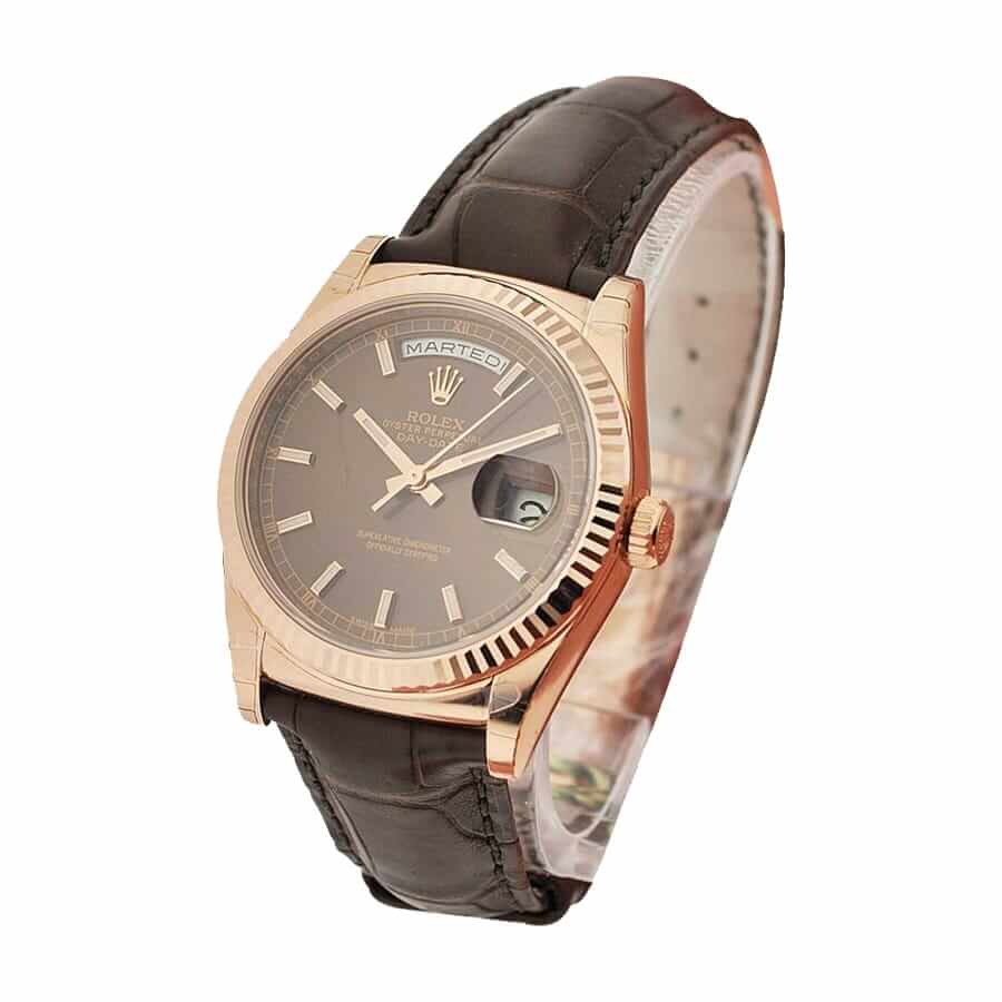 Rolex Day-Date 118135 V5 Brown Dial Replica - Elite Watch Atelier