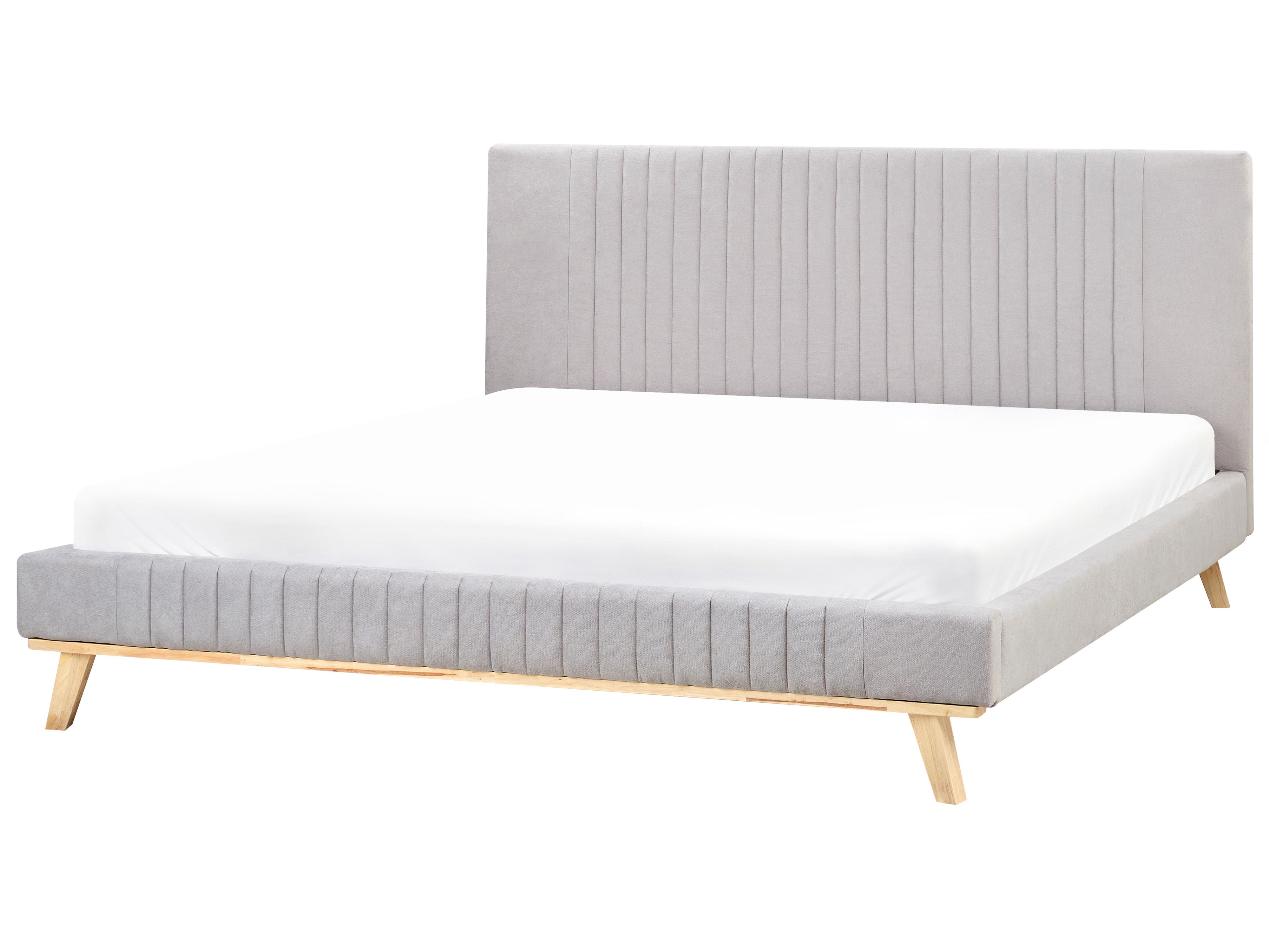 Bed Chenille TALENCE 180 x 200 cm (EU Super King) Light Grey
