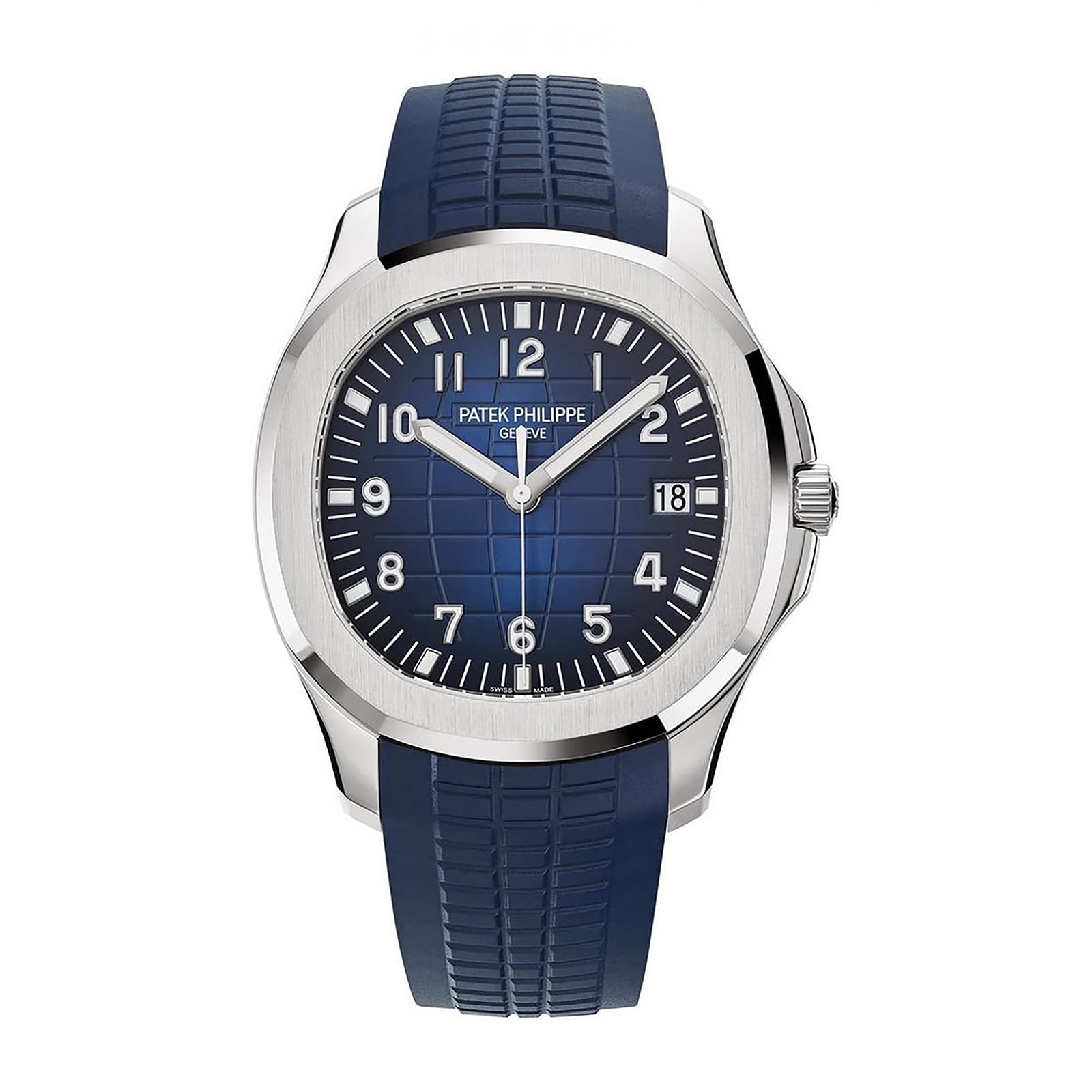 Fake Patek Philippe Replica Watch Aquanaut “Jumbo” White Gold Blue Dial 5168G-001 3KF(1:1 replica) - Elite Watch Atelier
