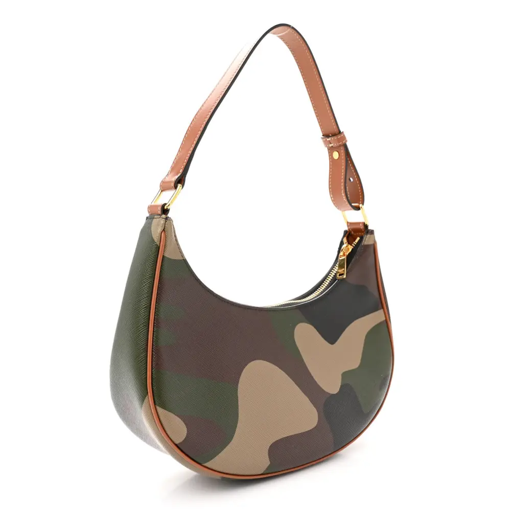 Replica Celine Shoulder Bag in Khaki Camouflage Canvas & Leather1:1High-quality replica