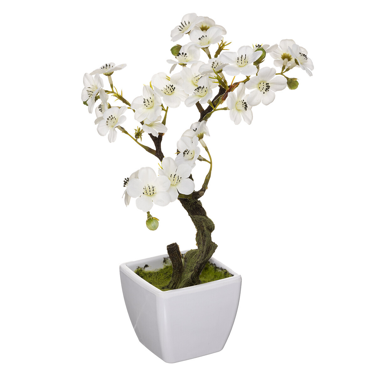 Artificial cherry tree "Mela" White, H.26 cm