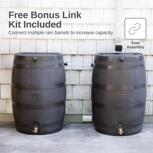 50 Gallon Rain Barrel With Brass Spigot And Flat-Back Design - Image 30 50 Gallon Rain Barrel With Brass Spigot And Flat-Back Design - Image 30