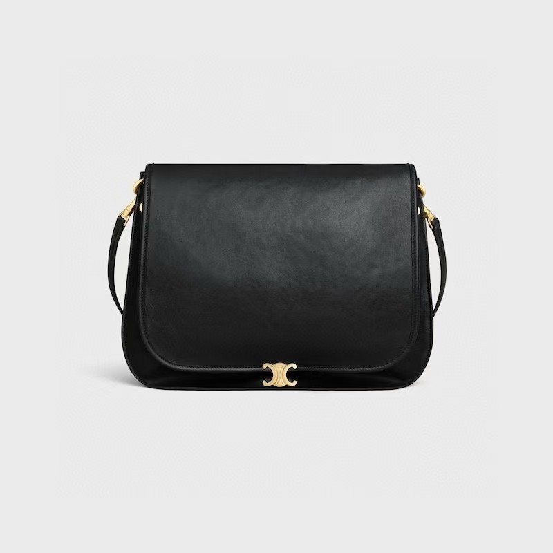 CELINE SOFT TRIOMPHE BESACE Lambskin Leather Hand Bag