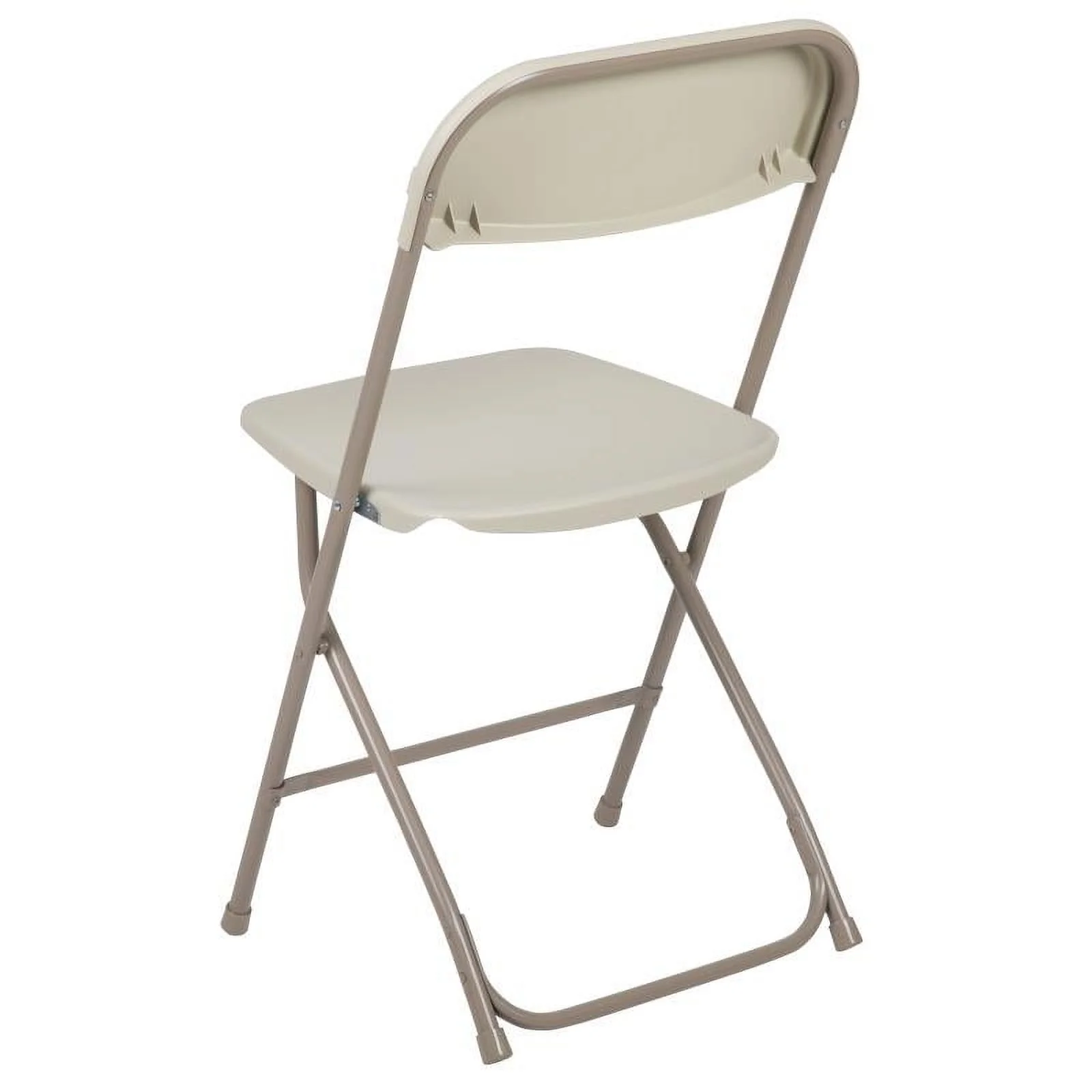 (50 PACK) 650 Lbs Weight Capacity Commercial Quality Beige Stackable Plastic Folding Chair - Heavy Duty Plastic Folding Chairs - Image 4