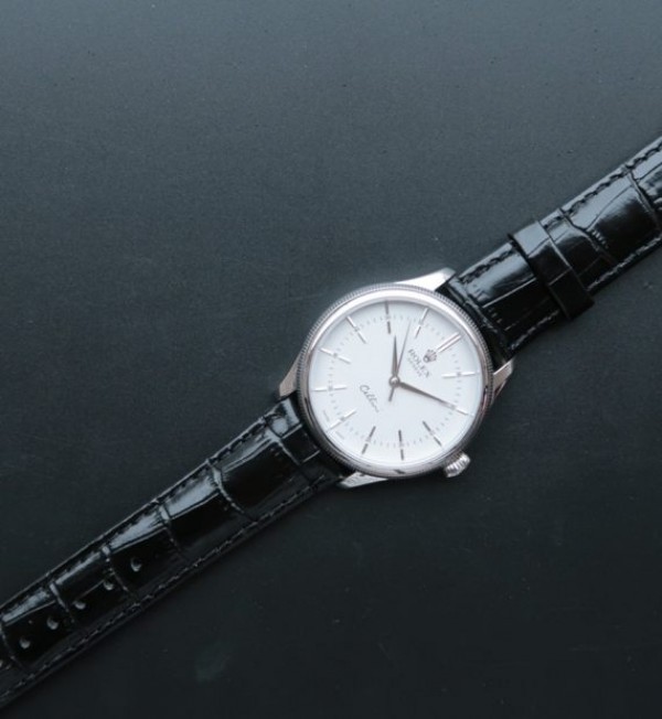 Replica Rolex MK Cellini Time 50509 SS White Dial Leather Strap - Top club
