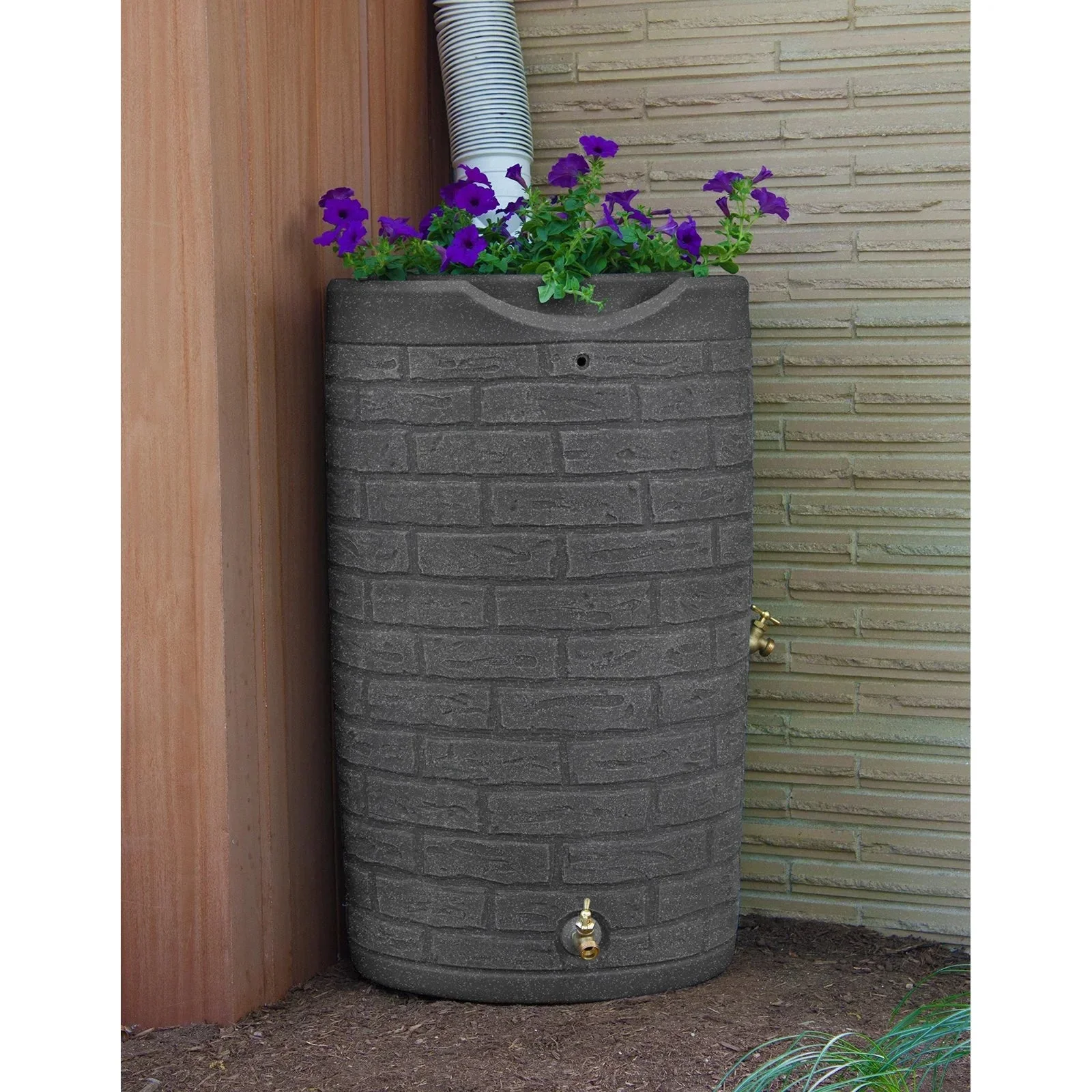Good Ideas Impressions Downton Rain Saver Rain Barrel, 50 Gallon, Dark Granite - IMP-D50-DAR - Image 9 Good Ideas Impressions Downton Rain Saver Rain Barrel, 50 Gallon, Dark Granite - IMP-D50-DAR - Image 9