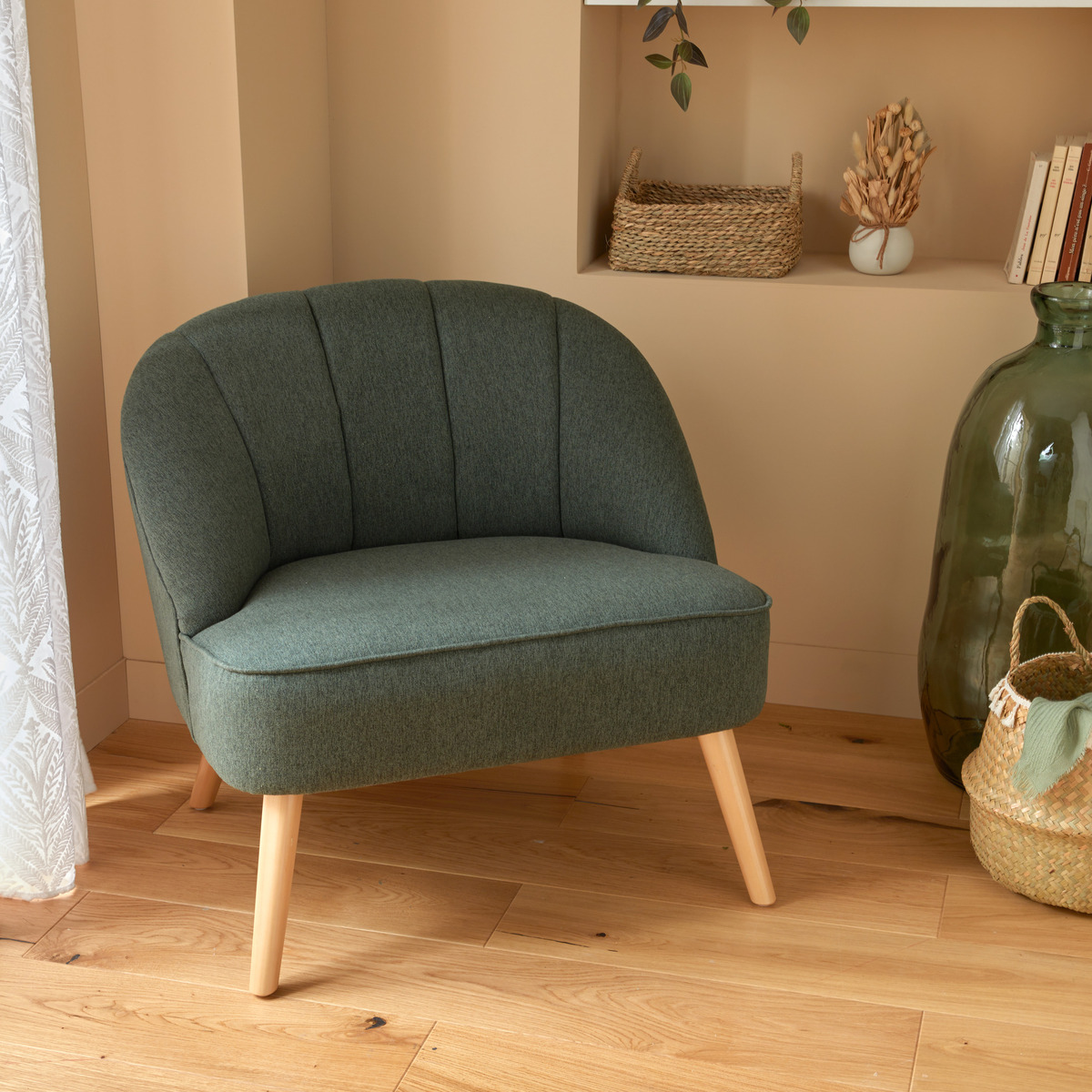 Chair "Naova" Cedar Green, 1 seat