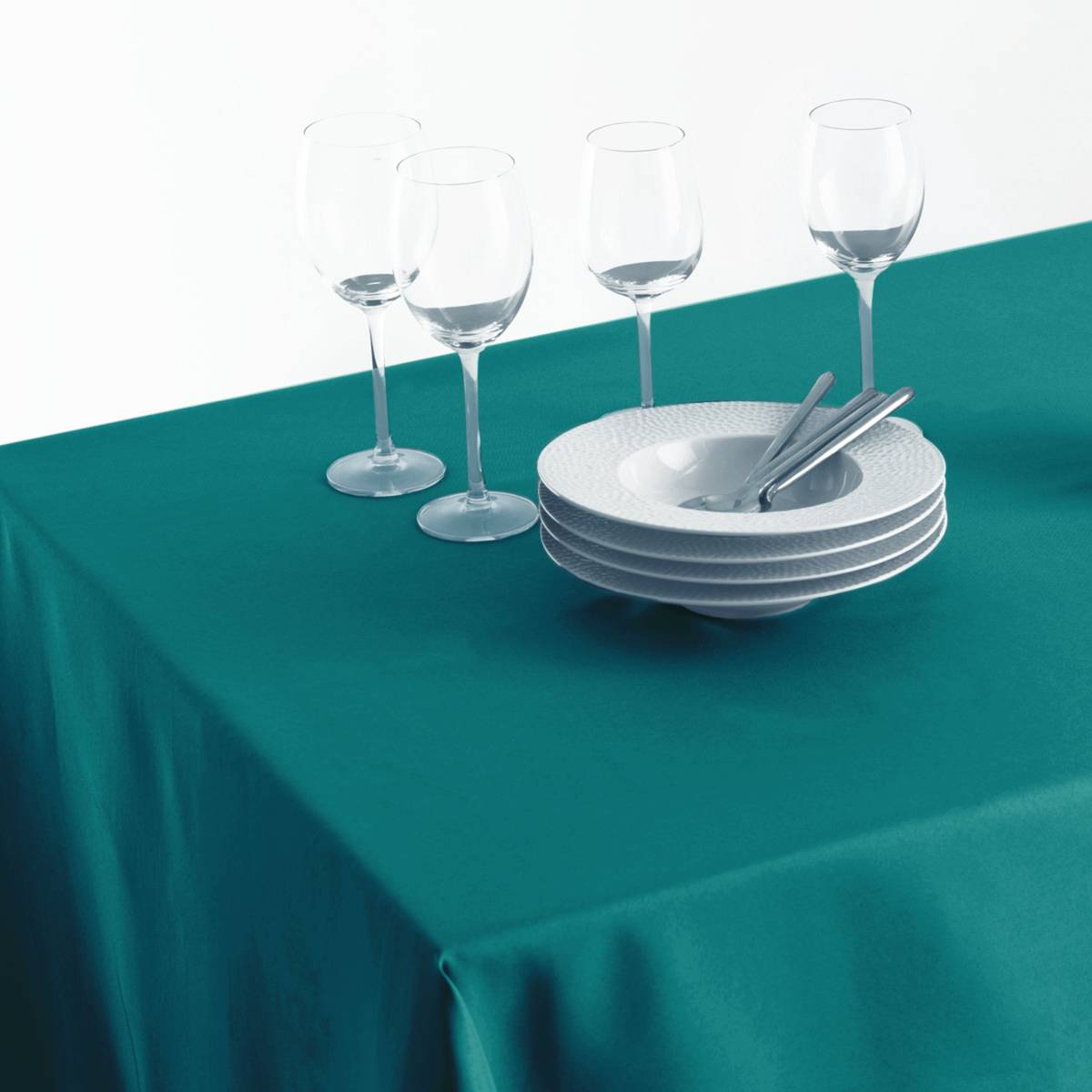 Tablecloth stain resistant Teal blue, 300x150 cm