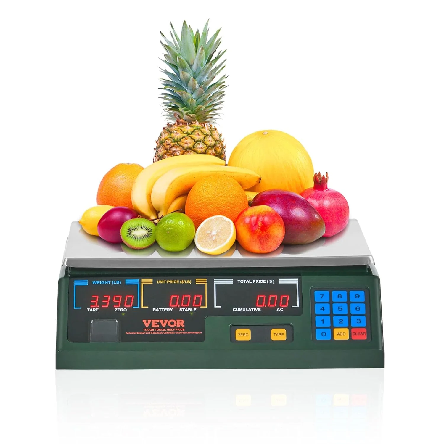Electronic Price Computing Scale, 66 LB Digital Deli Weight Scales, LED Digital Commercial Food Fruit Meat Produce Counting Weight, for Retail Outlet Store, Kitchen, Restaurant Market, Farmer