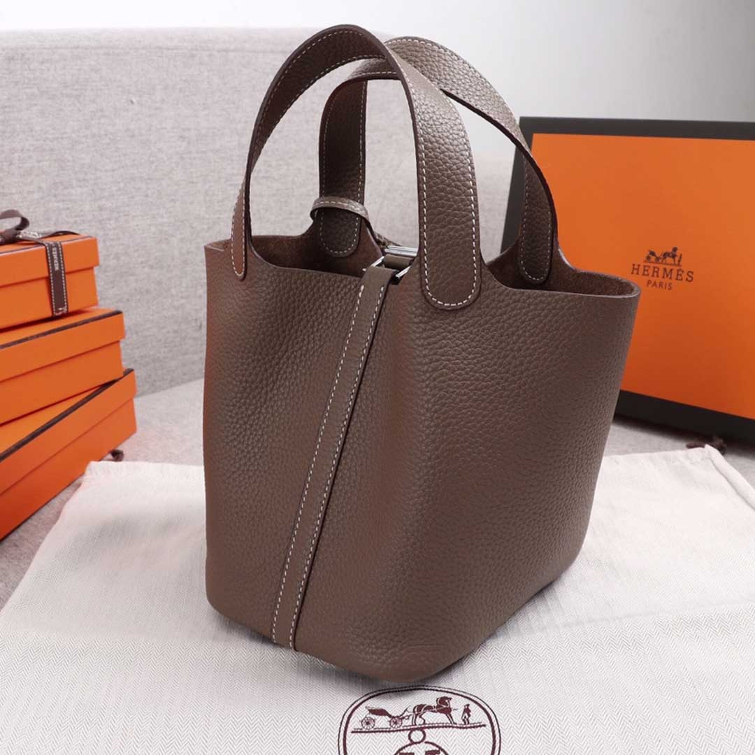 Replica Hermes Aaa-Picotin Lock 22Cm 18Cm Bag Black/Green/Brown1:1High-quality replica