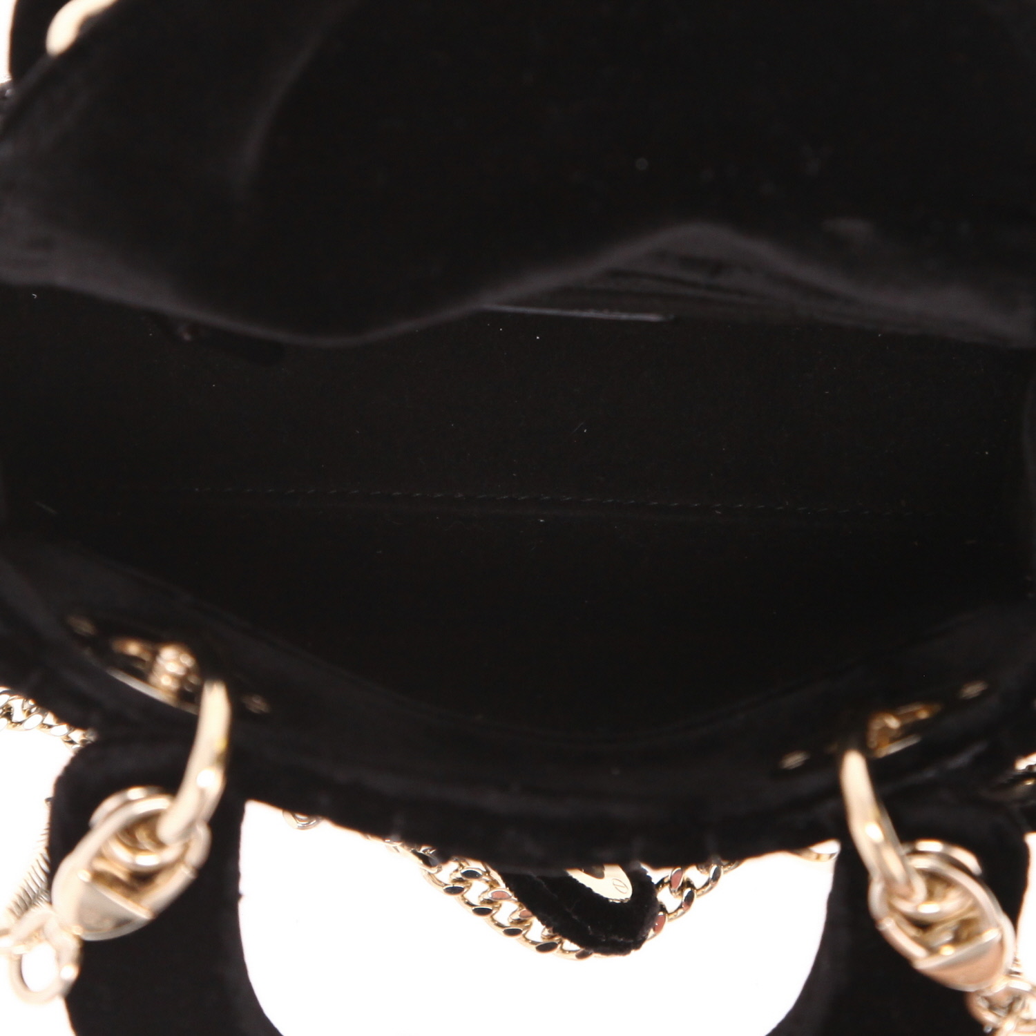 Dior Lady Dior handbag in black velvet1:1High-quality replica