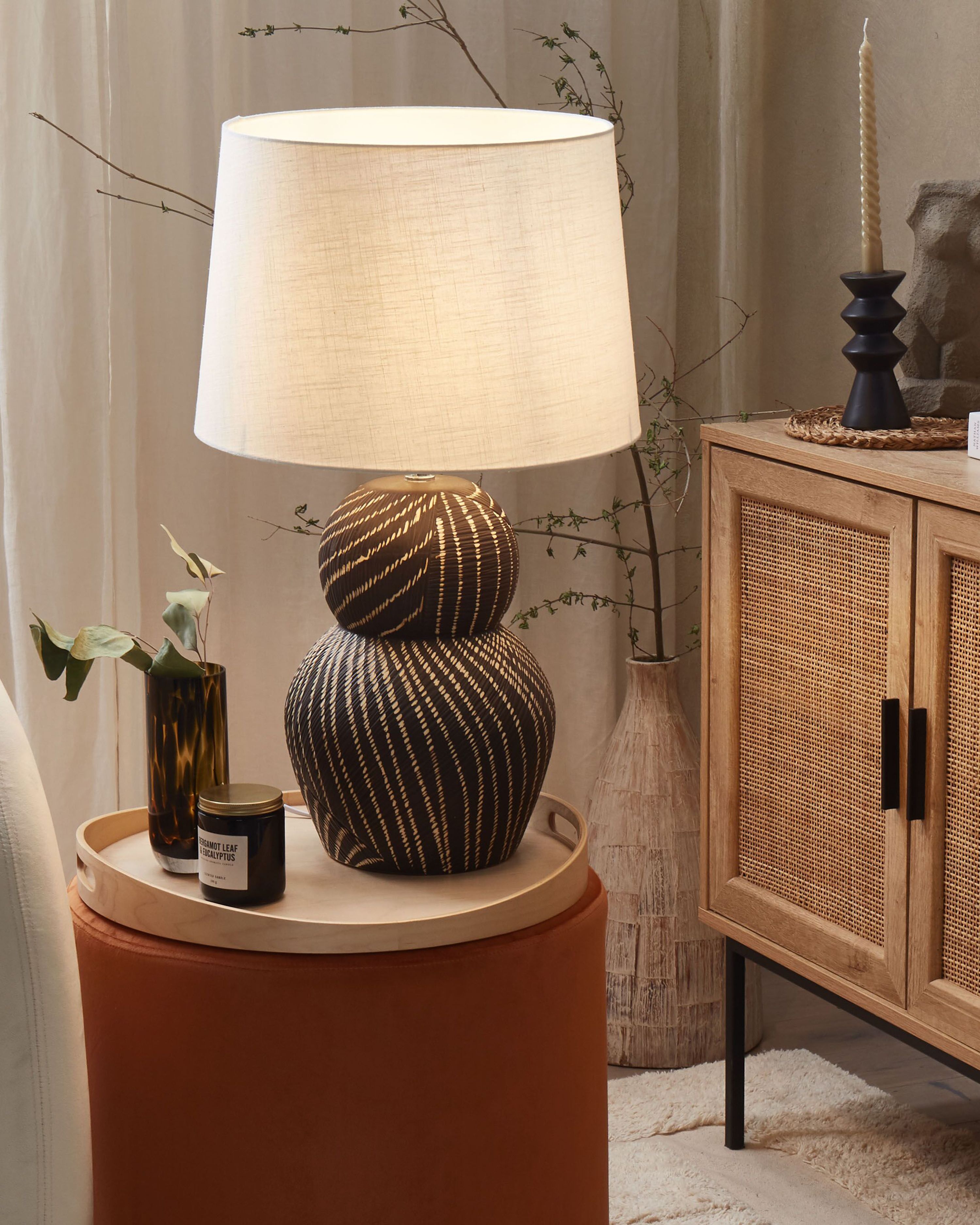 Table Lamp GUAPORE Ceramic Black