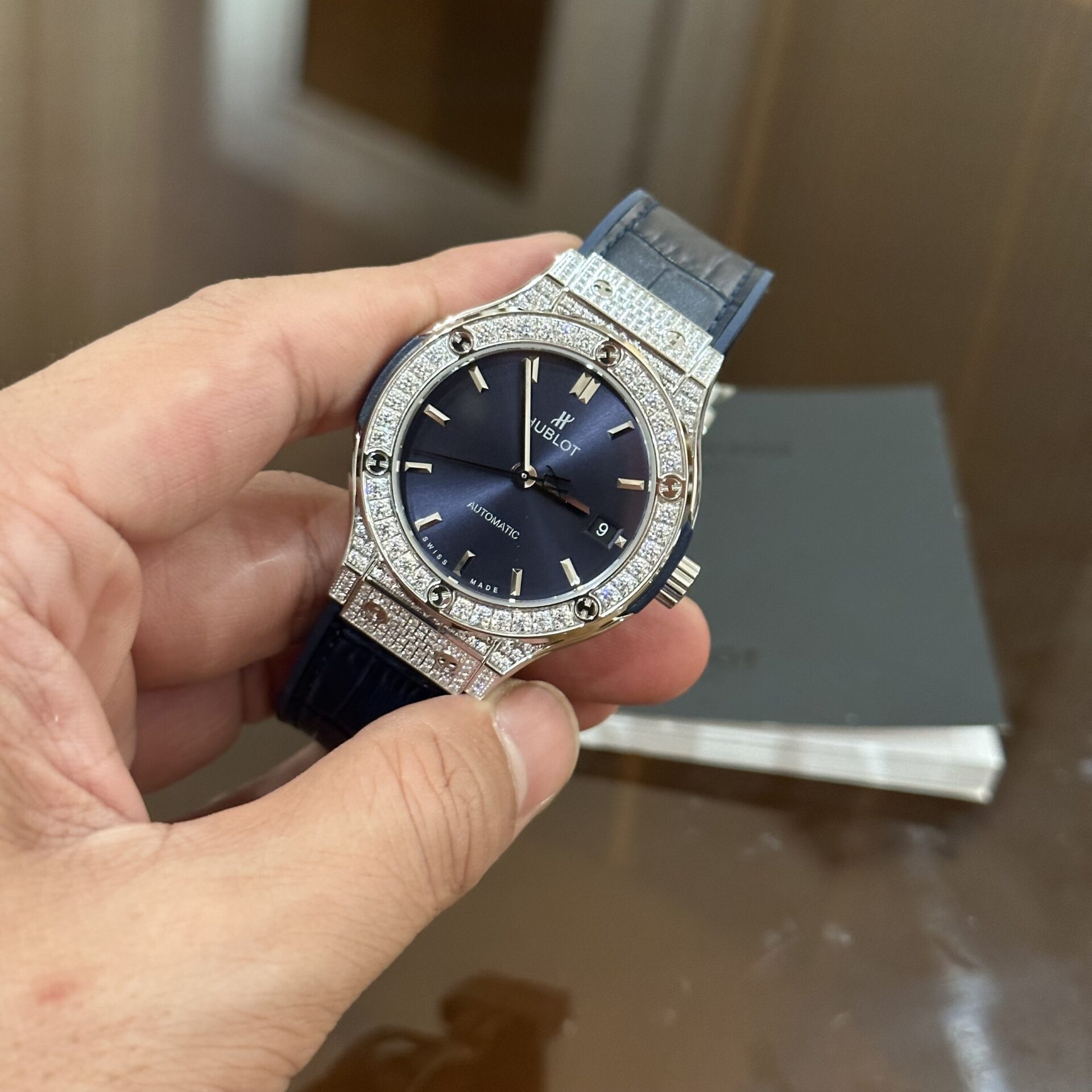 Hublot Classic Fusion Blue Diamond Replica Watch HB Factory 38mm - Top club
