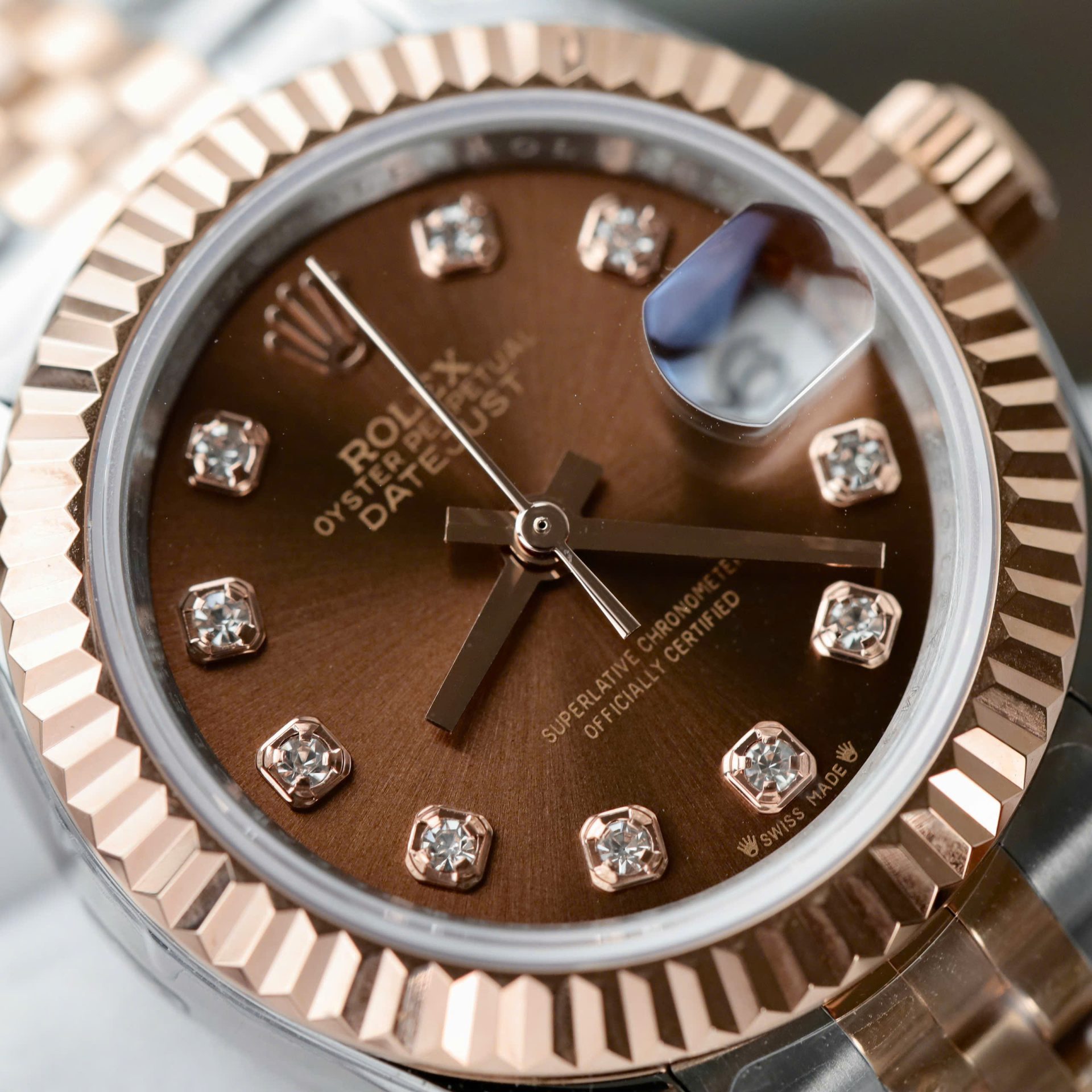 Rolex Lady-DateJust Women Replica Watch Chocolate Dial Jubilee Strap 28mm - Elite Watch Atelier