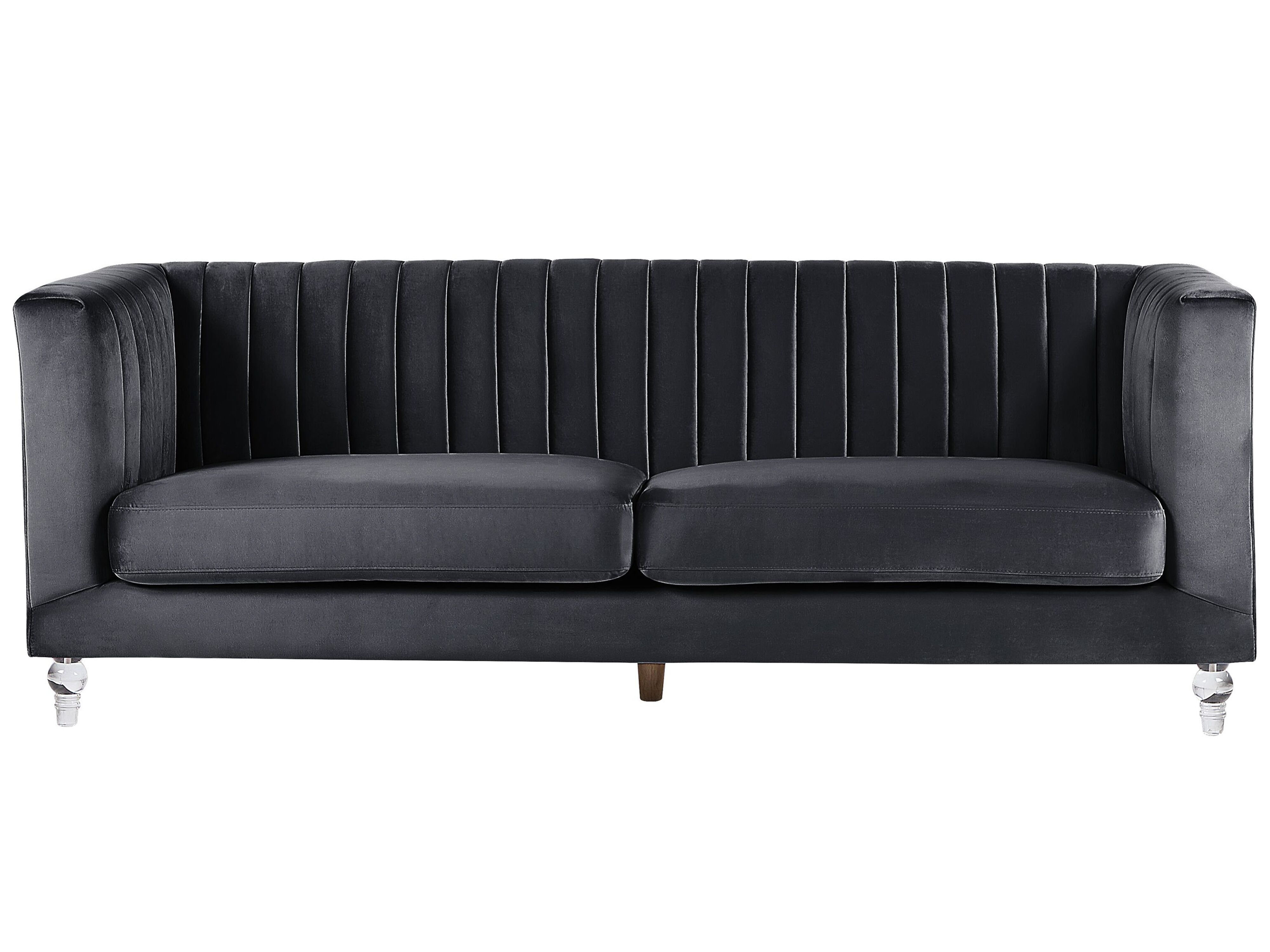 Sofa 3 Seater ARVIKA Velvet Black