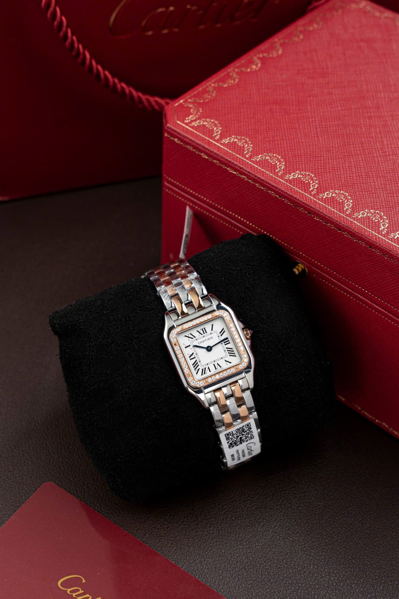 Cartier Panthere WSPN007 Demi Rose Gold Replica Watch Diamonds Moissanite Hong Kong 27x37mm - Top club
