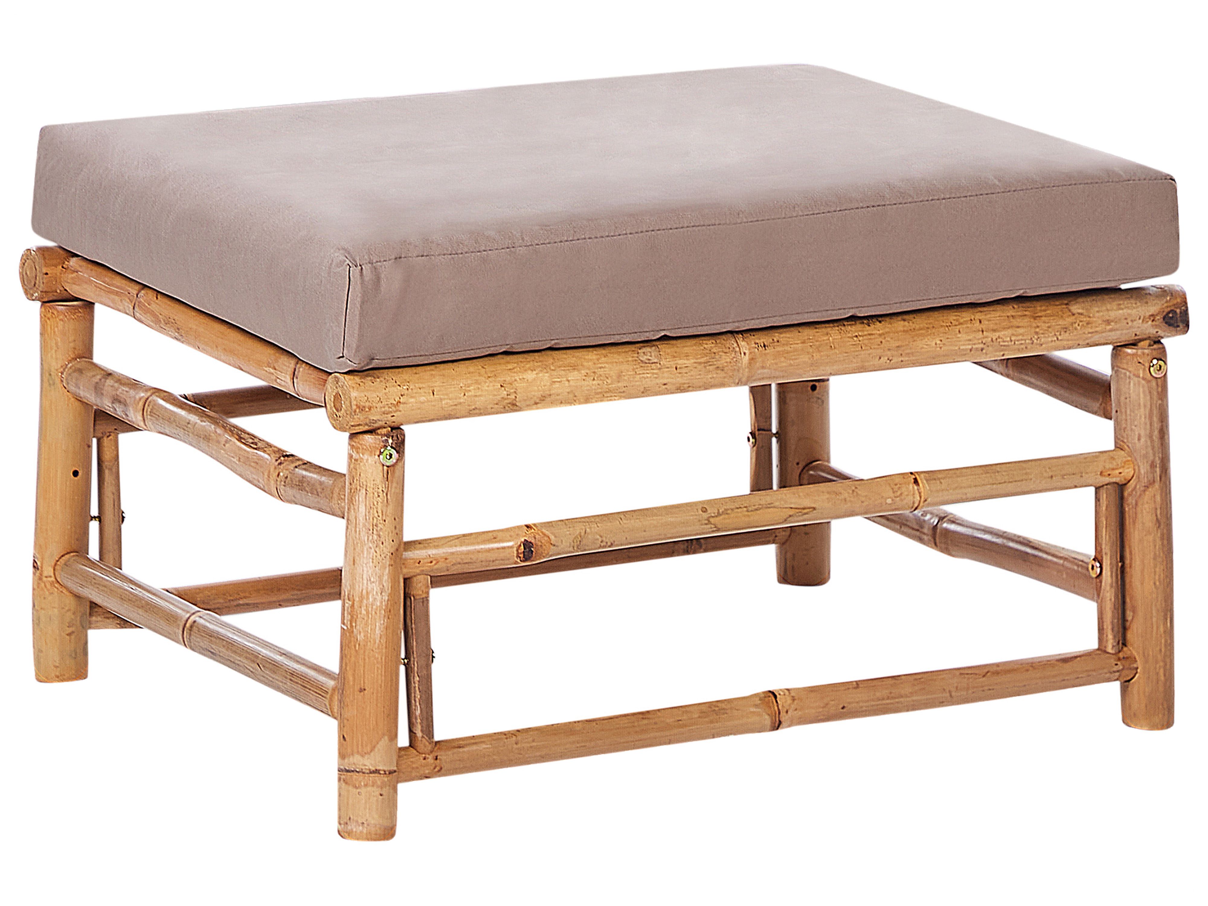 Garden Ottoman CERRETO Bamboo Taupe