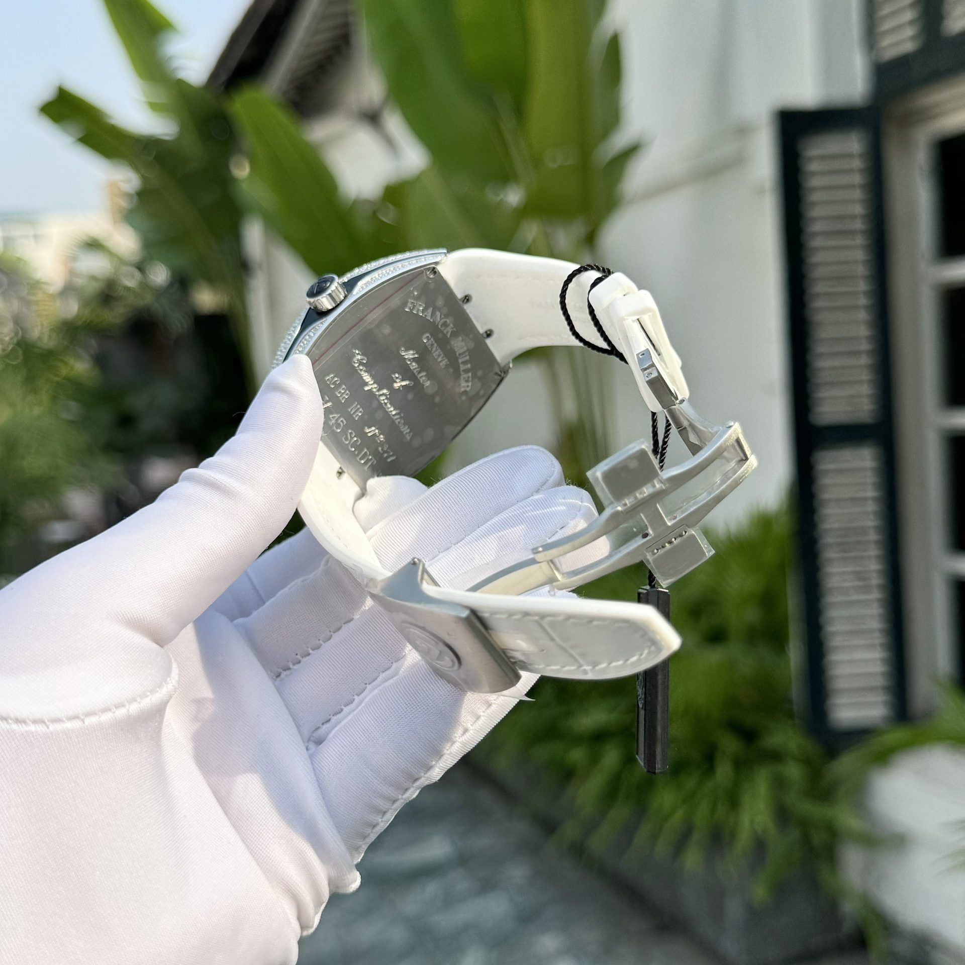 Franck Muller Vanguard V45 White Face With Stone Best Replica Watch ABF Factory 45mm - Top club