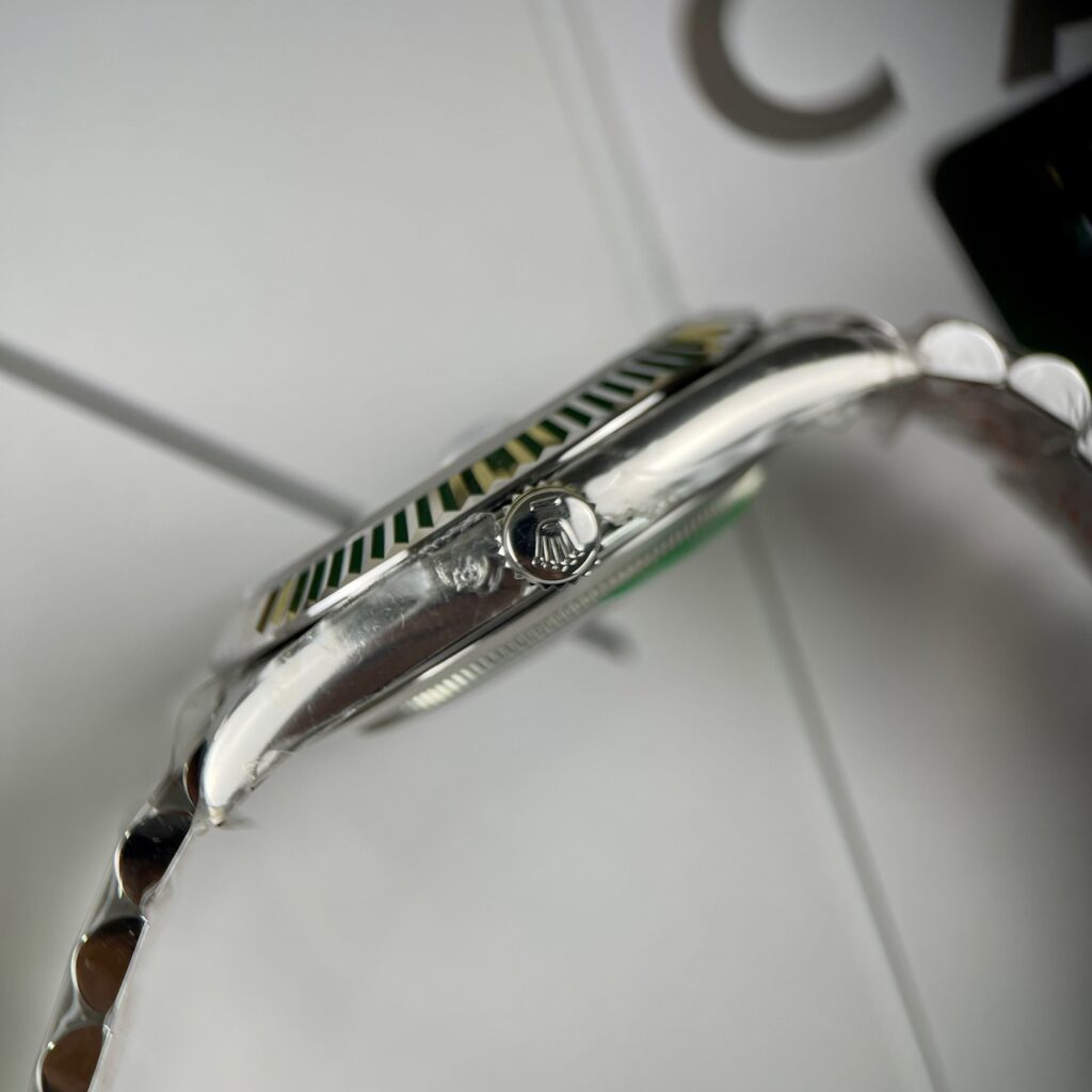 Rolex Replica Watch DateJust Dial Mother Of Pearl Moissanite Diamonds 41mm - Elite Watch Atelier
