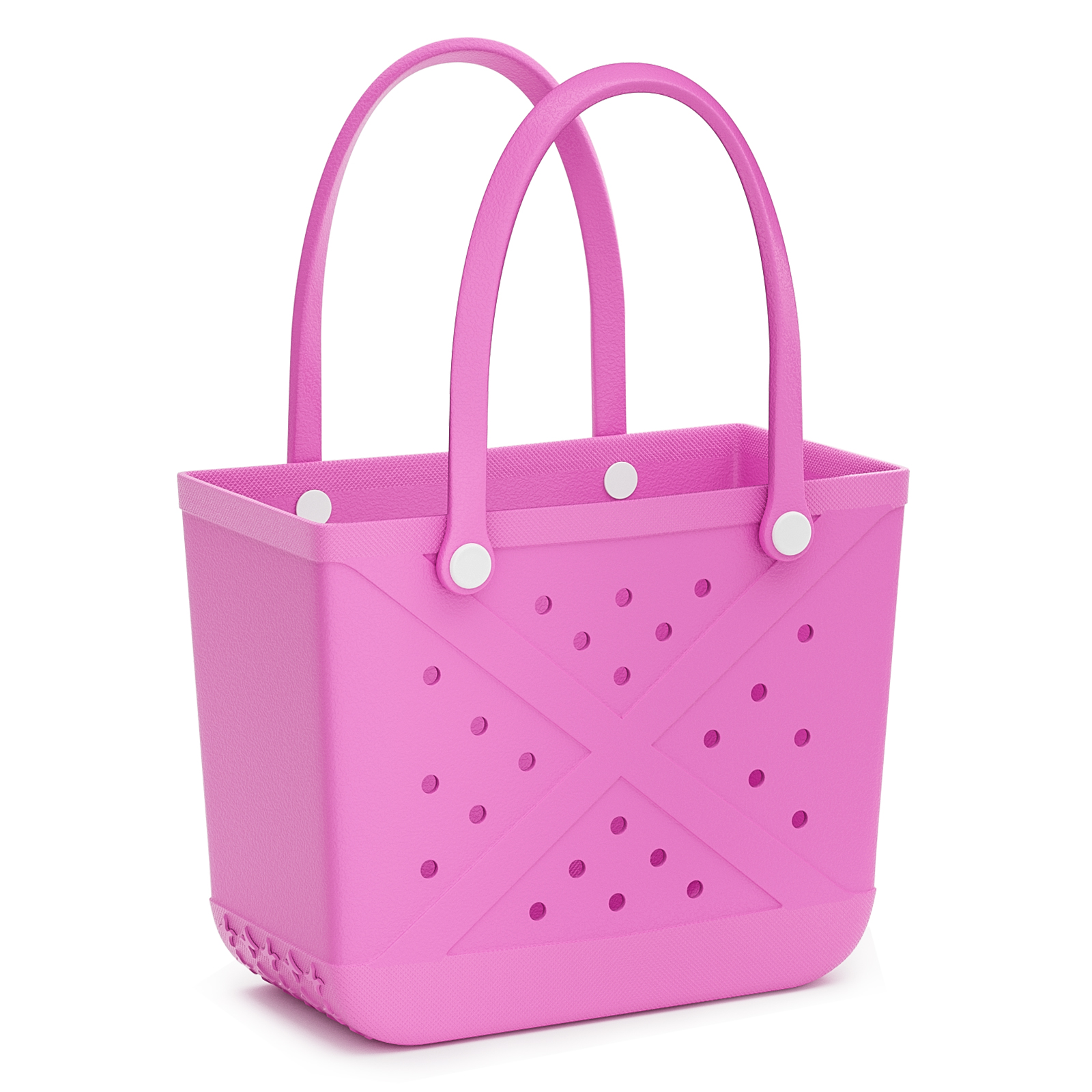 Large Pink Molded EVA Tote Bag with Ventilation Holes EVA Beach Tote Bag Silicone Style Washable Durable Eva Bag Silicone