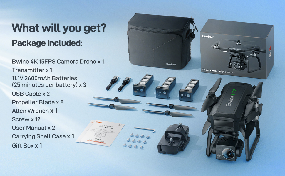 Drones avec caméra pour adultes 4K