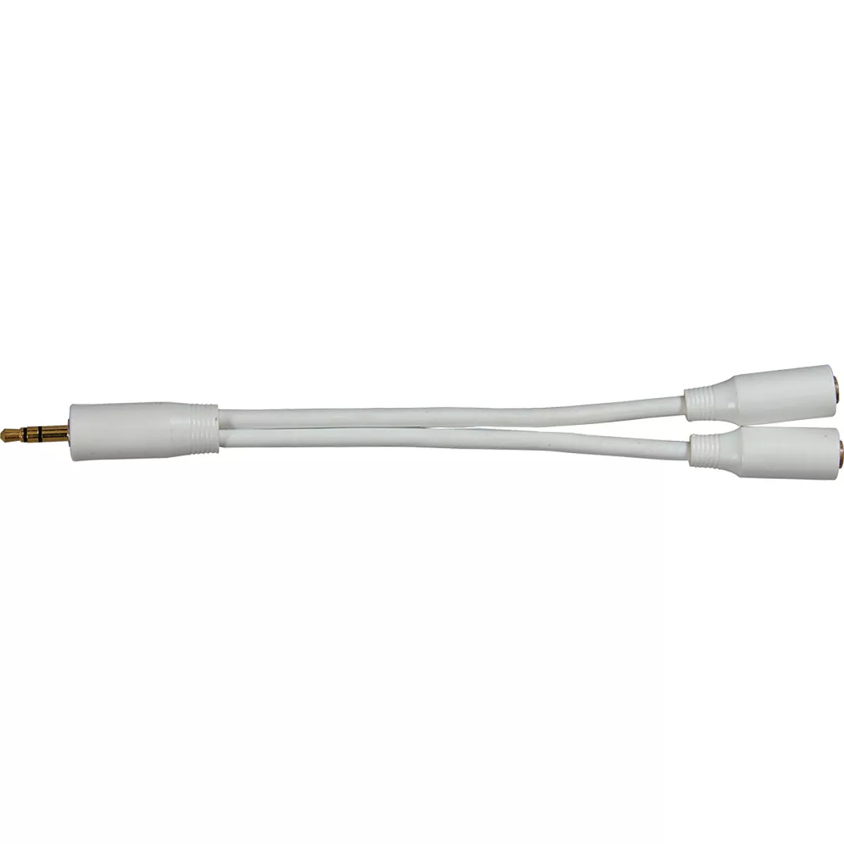 Jensen 3 In. White Y-Splitter Audio Cable
