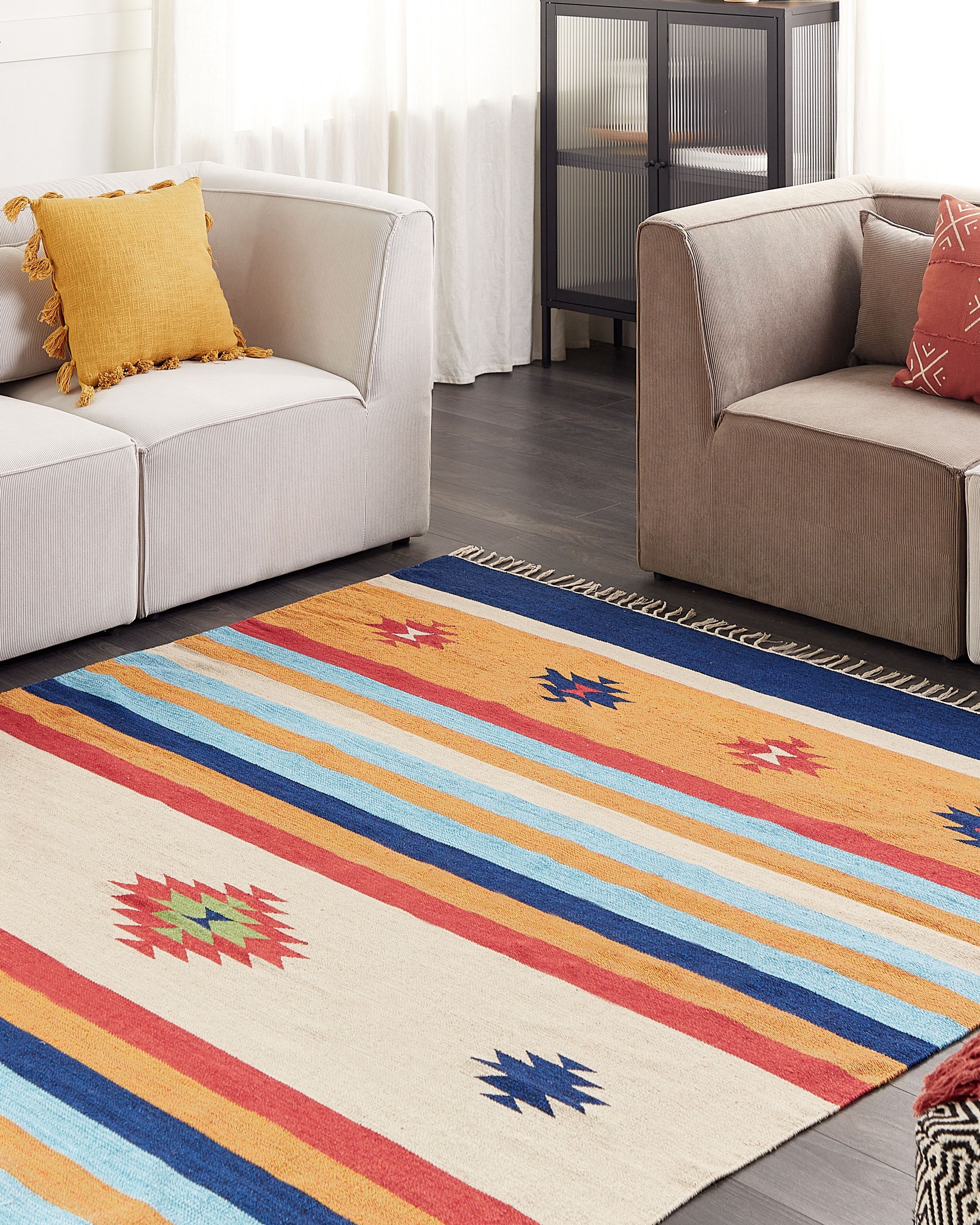 Rug TARONIK Multicolour 200 x 300 cm Cotton Kilim