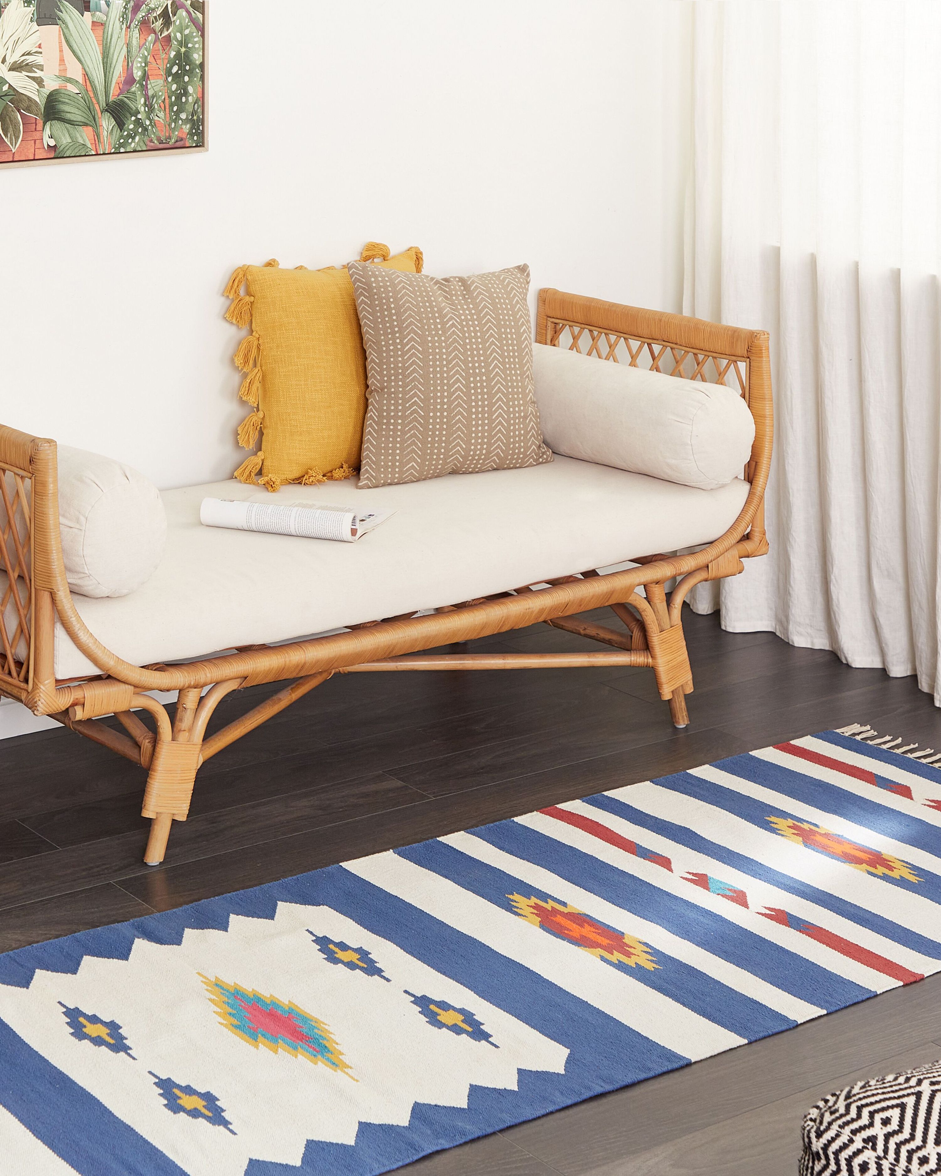 Rug VARSER Multicolour 80 x 300 cm Cotton Kilim
