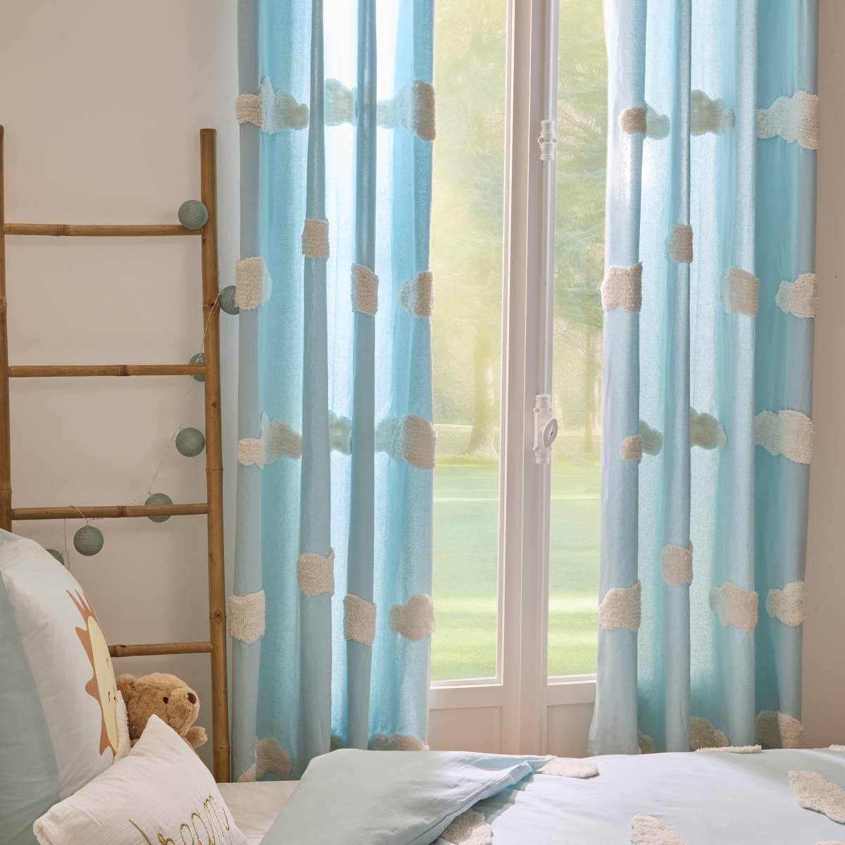 Children's Curtain "Tufy" Light blue, 260x140 cm