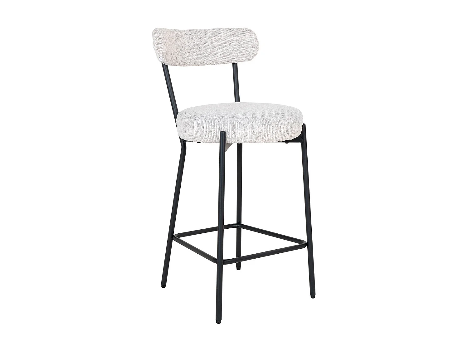 Tabouret Haut Badalona, Blanc, 46x39x90 cm, Kendra Home