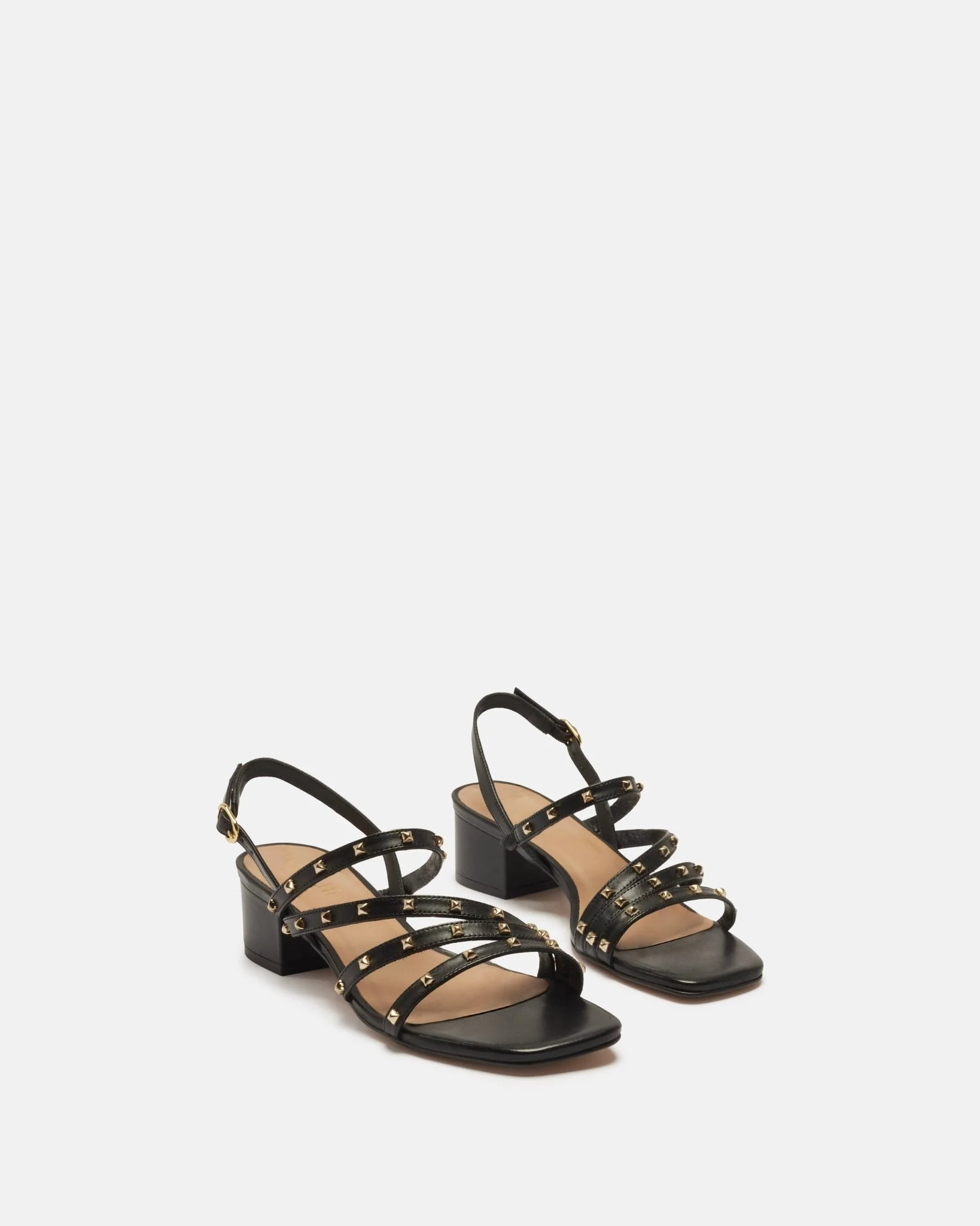 SANDALES RAFALIA/STUDS - En cuir à talons noir